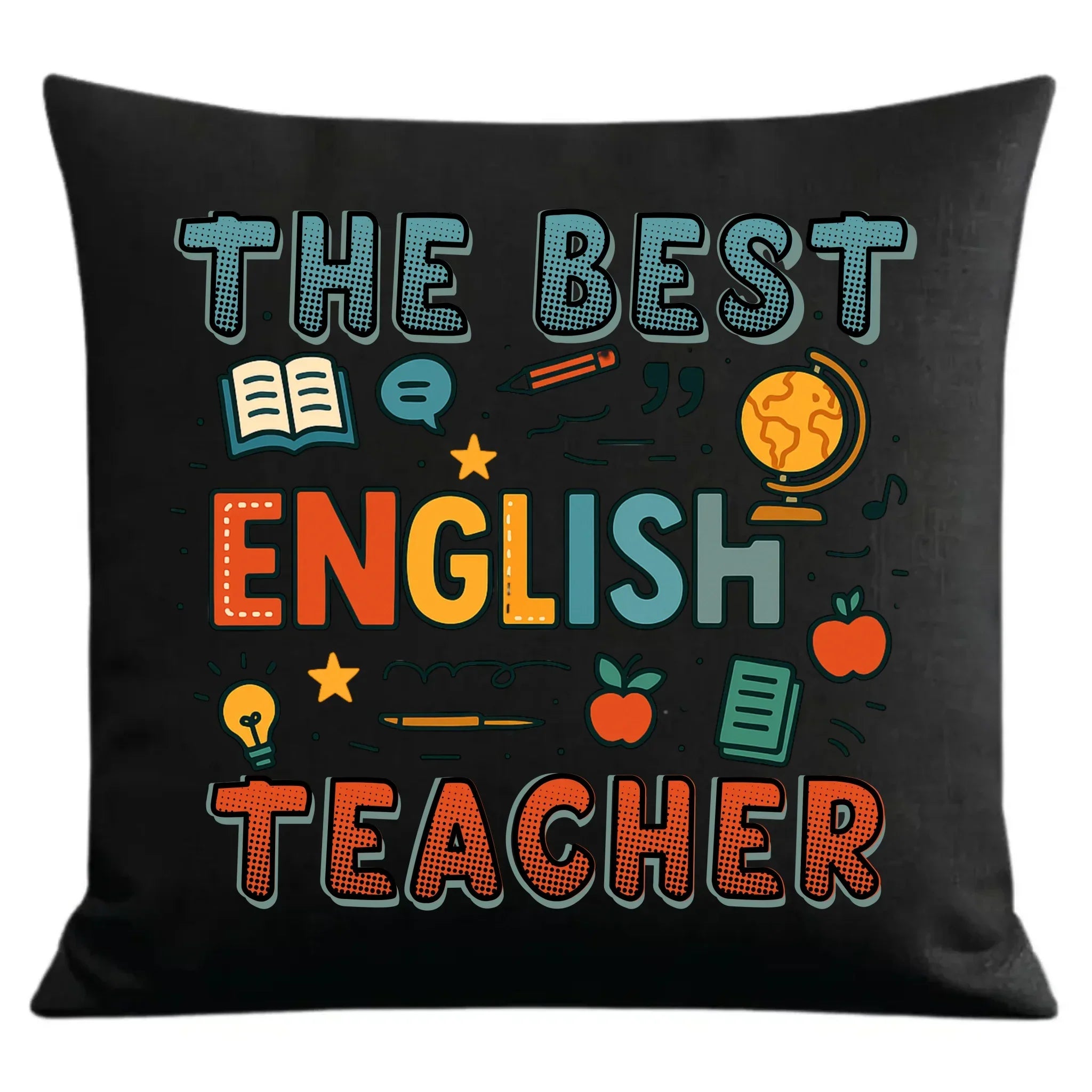 The best english teacher | Poduszka dekoracyjna dla nauczyciela angielskiego N53 - StoryCups.pl