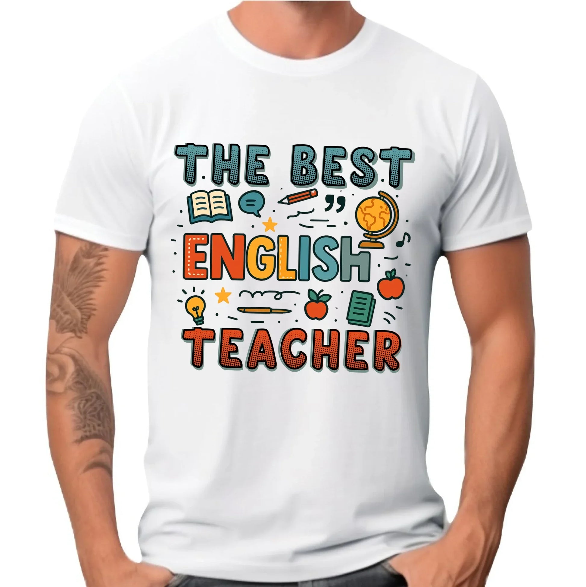 The best english teacher | Koszulka męska dla nauczyciela angielskiego N53 - StoryCups.pl