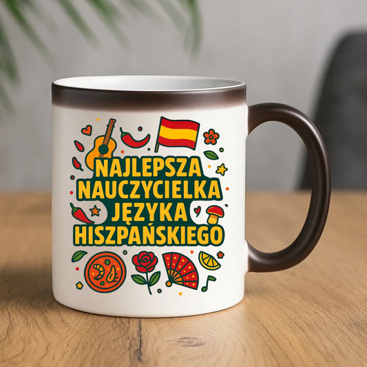 Prezent dla nauczyciela kubek magiczny NAUCZYCIEL ZAKOŃCZENIE ROKU SZKOLNEGO