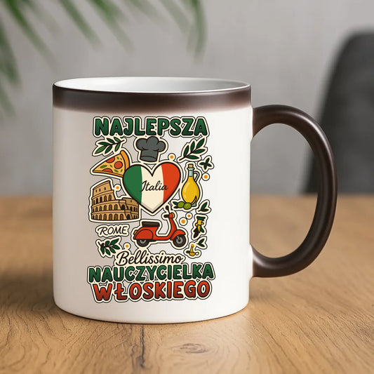 Prezent dla nauczyciela kubek magiczny NAUCZYCIEL ZAKOŃCZENIE ROKU SZKOLNEGO
