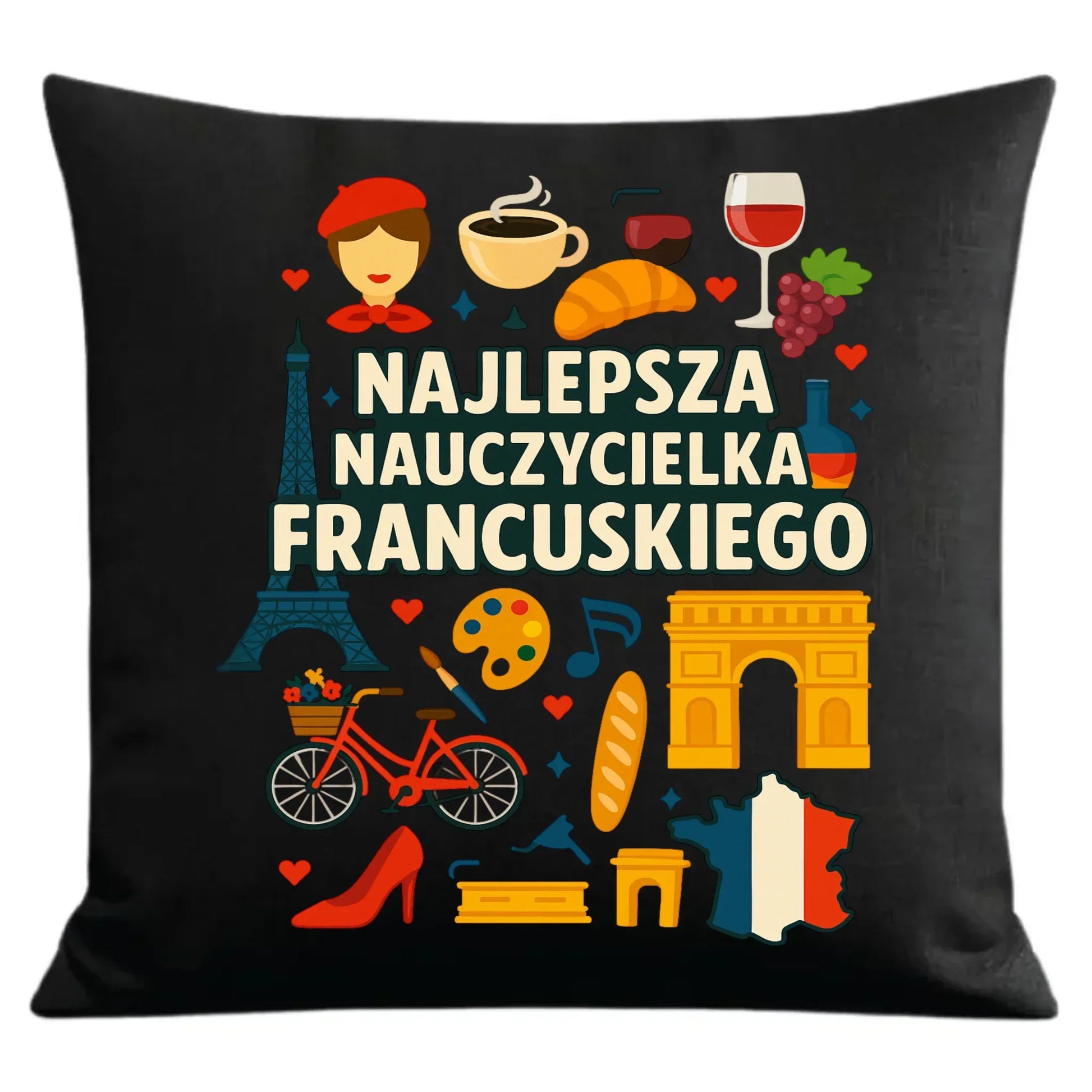Nauczycielka języka francuskiego | Poduszka dekoracyjna na prezent N58 - StoryCups.pl