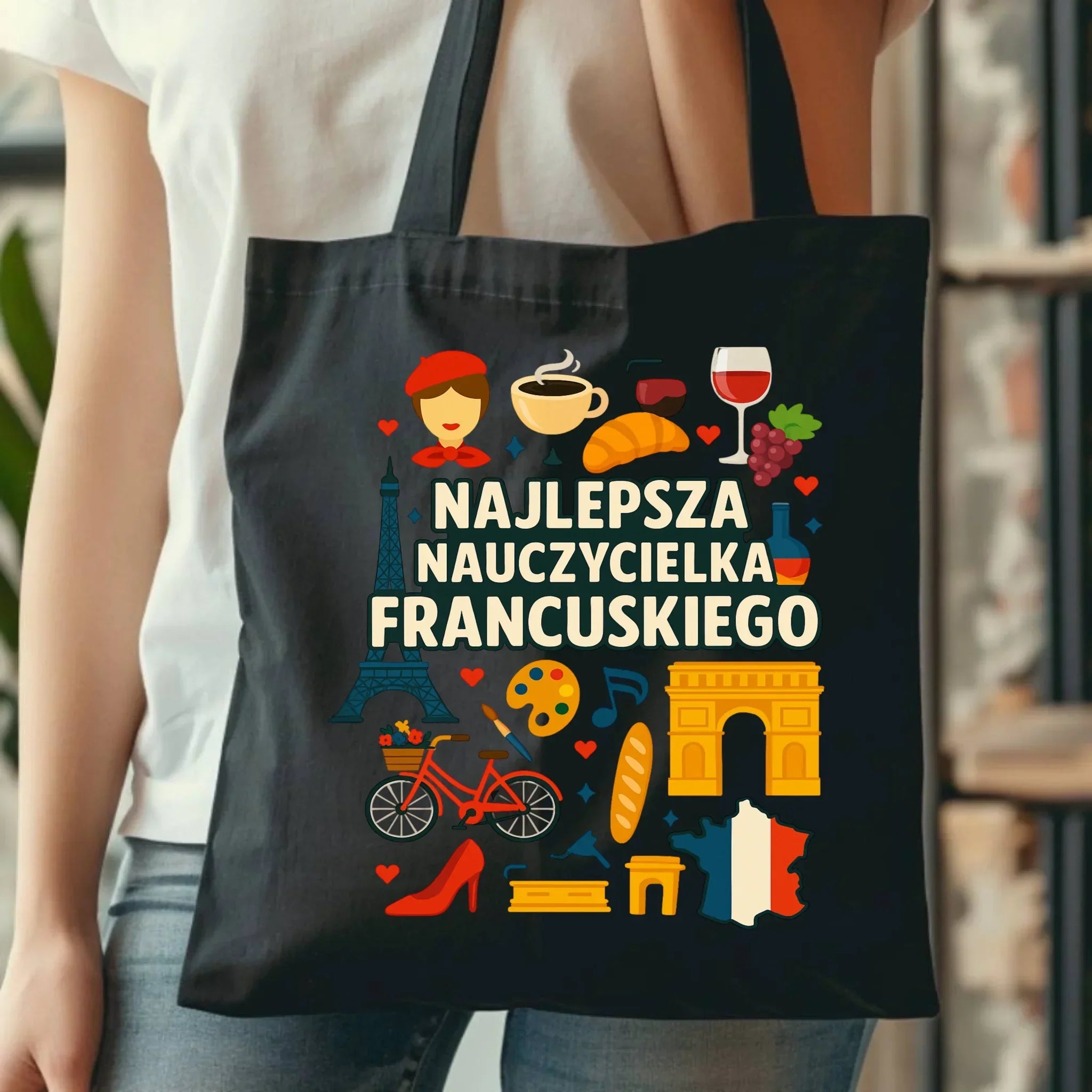Nauczycielka języka francuskiego | Torba na prezent N58 - StoryCups.pl