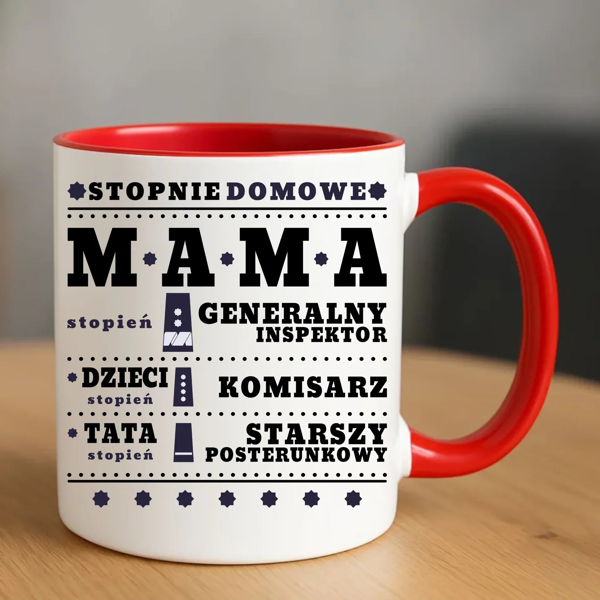Generał mama policja | Kubek prezent dla mamy DM41 - StoryCups.pl