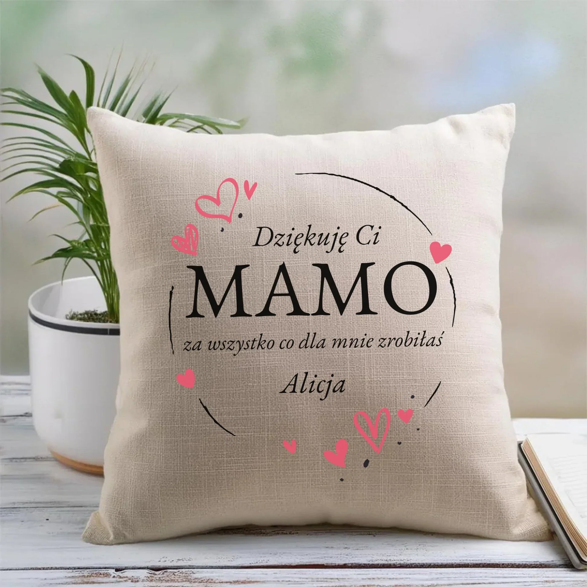 Dziękuję Ci mamo personalizacja | Poduszka dla mamy DM32 - StoryCups.pl