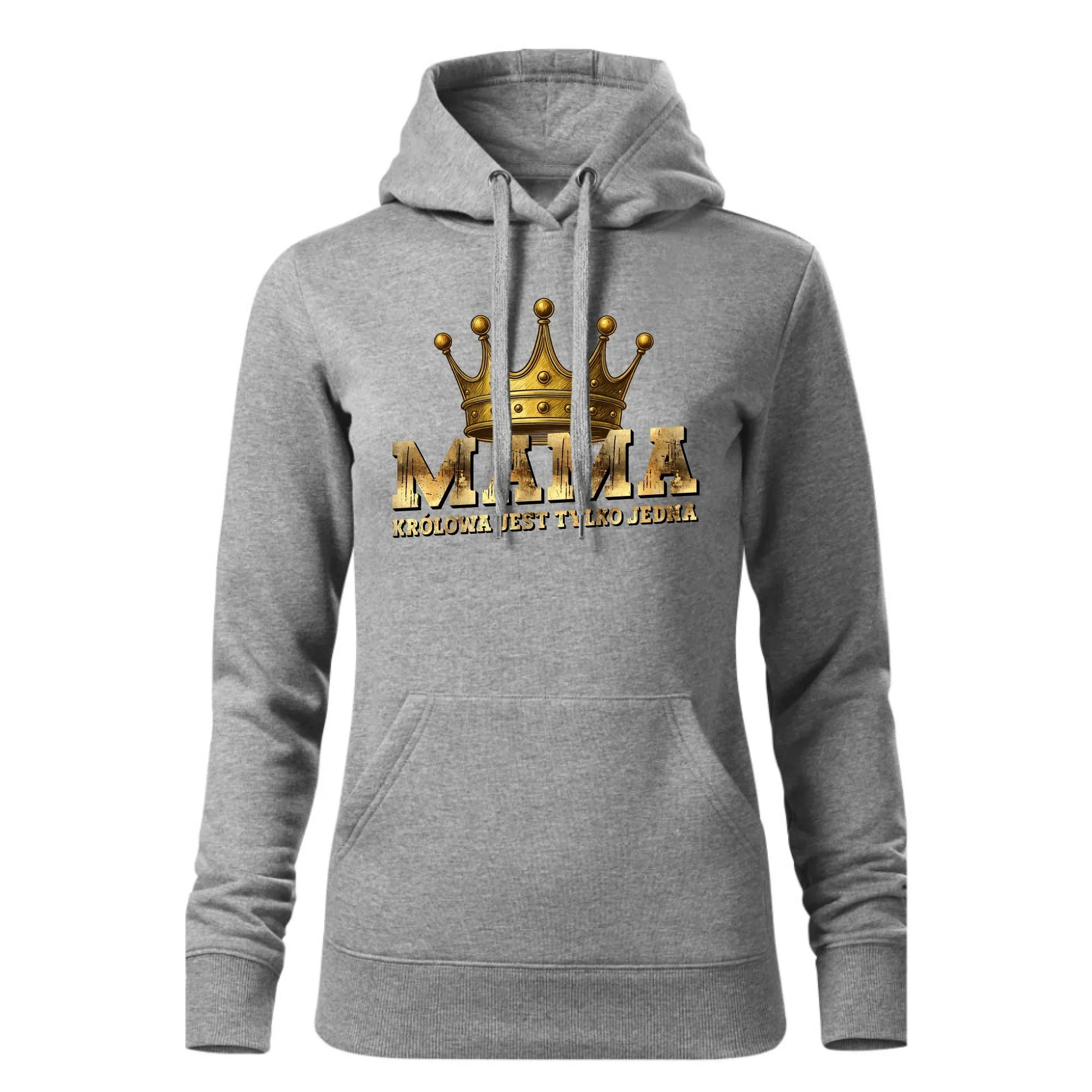 Królowa jest tylko jedna mama | Damska bluza z kapturem DM33 - StoryCups.pl