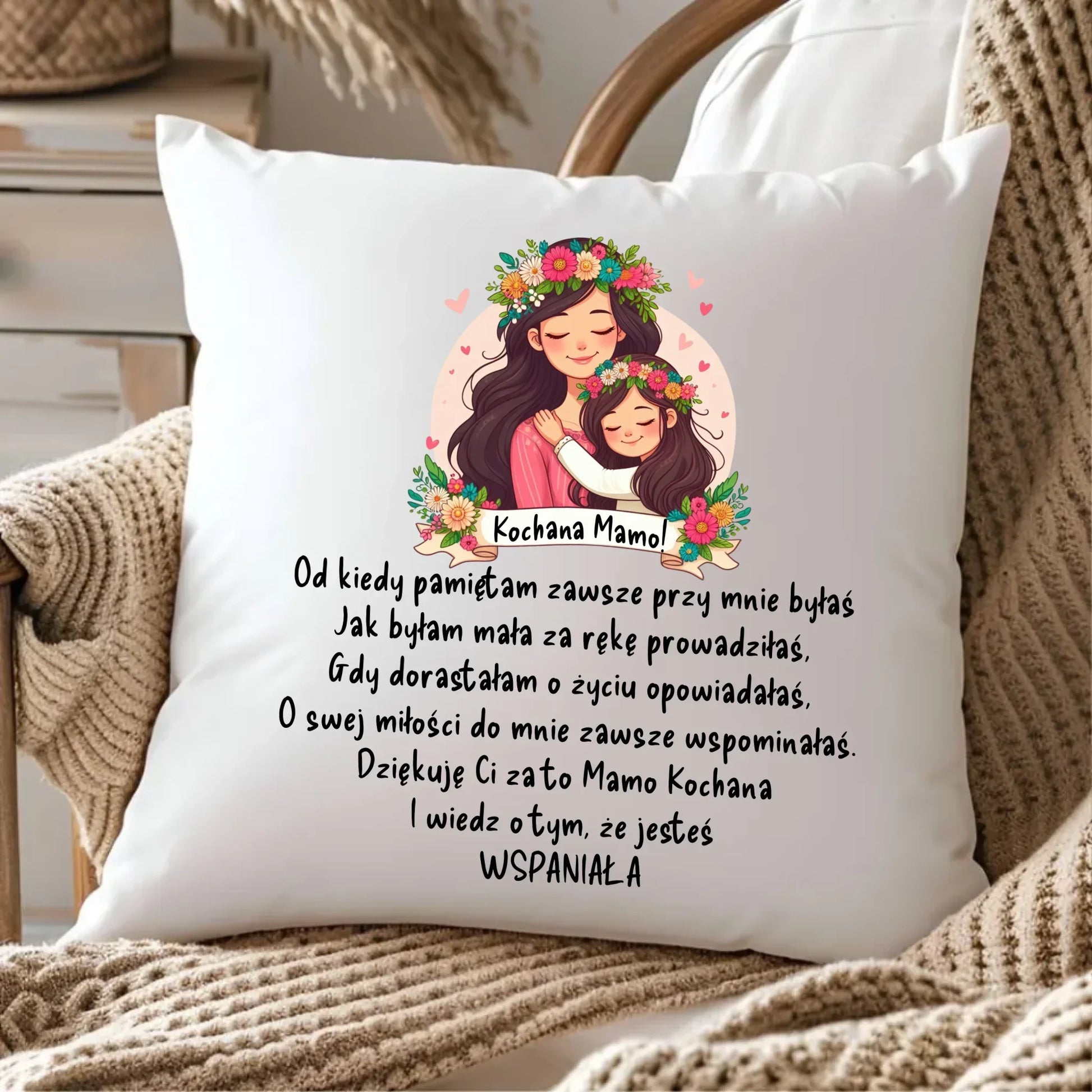 Kochana mamo | Poduszka DM35 - StoryCups.pl