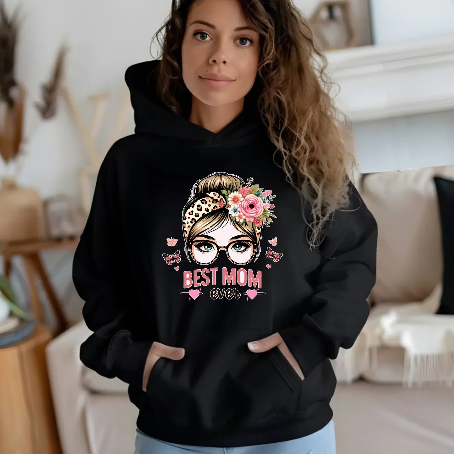 Best mom ever | Damska bluza z kapturem dla mamy DM37 - StoryCups.pl