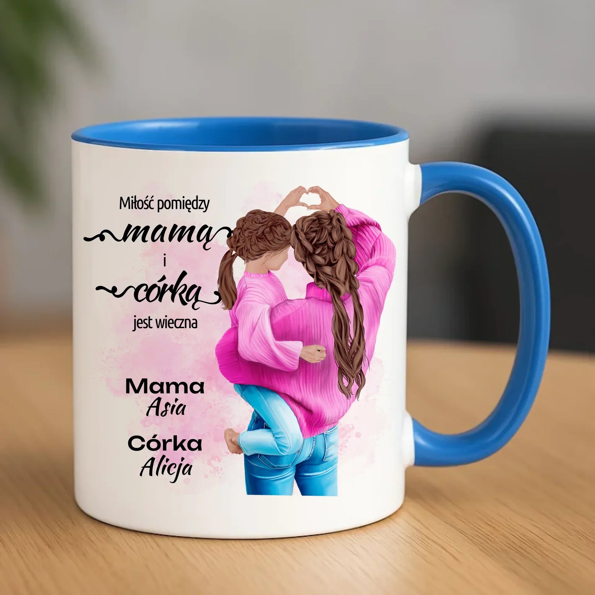 Miłość pomiędzy mamą i córką jest wieczna | Personalizowany kubek dla mamy DM38 - StoryCups.pl
