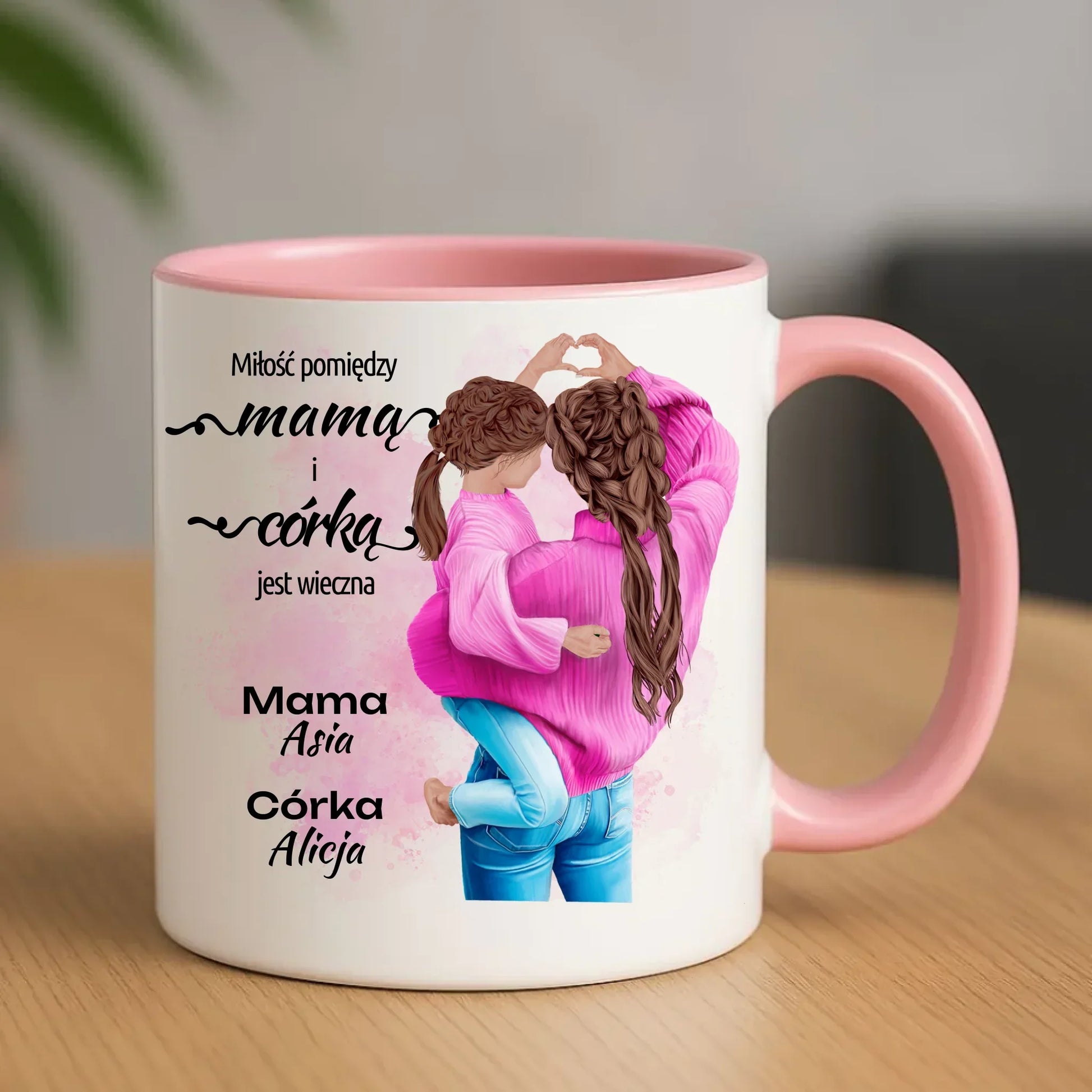 Miłość pomiędzy mamą i córką jest wieczna | Personalizowany kubek dla mamy DM38 - StoryCups.pl