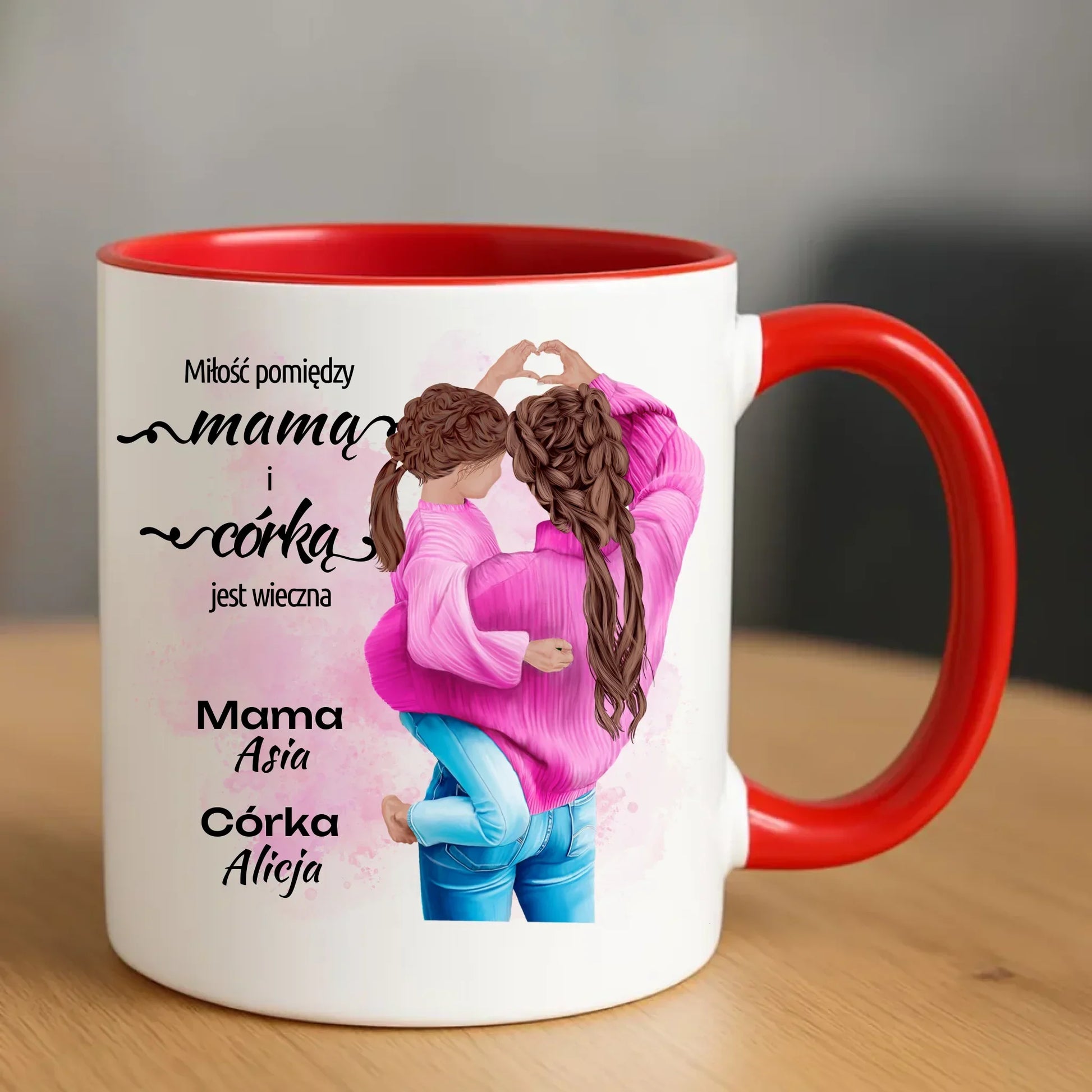 Miłość pomiędzy mamą i córką jest wieczna | Personalizowany kubek dla mamy DM38 - StoryCups.pl