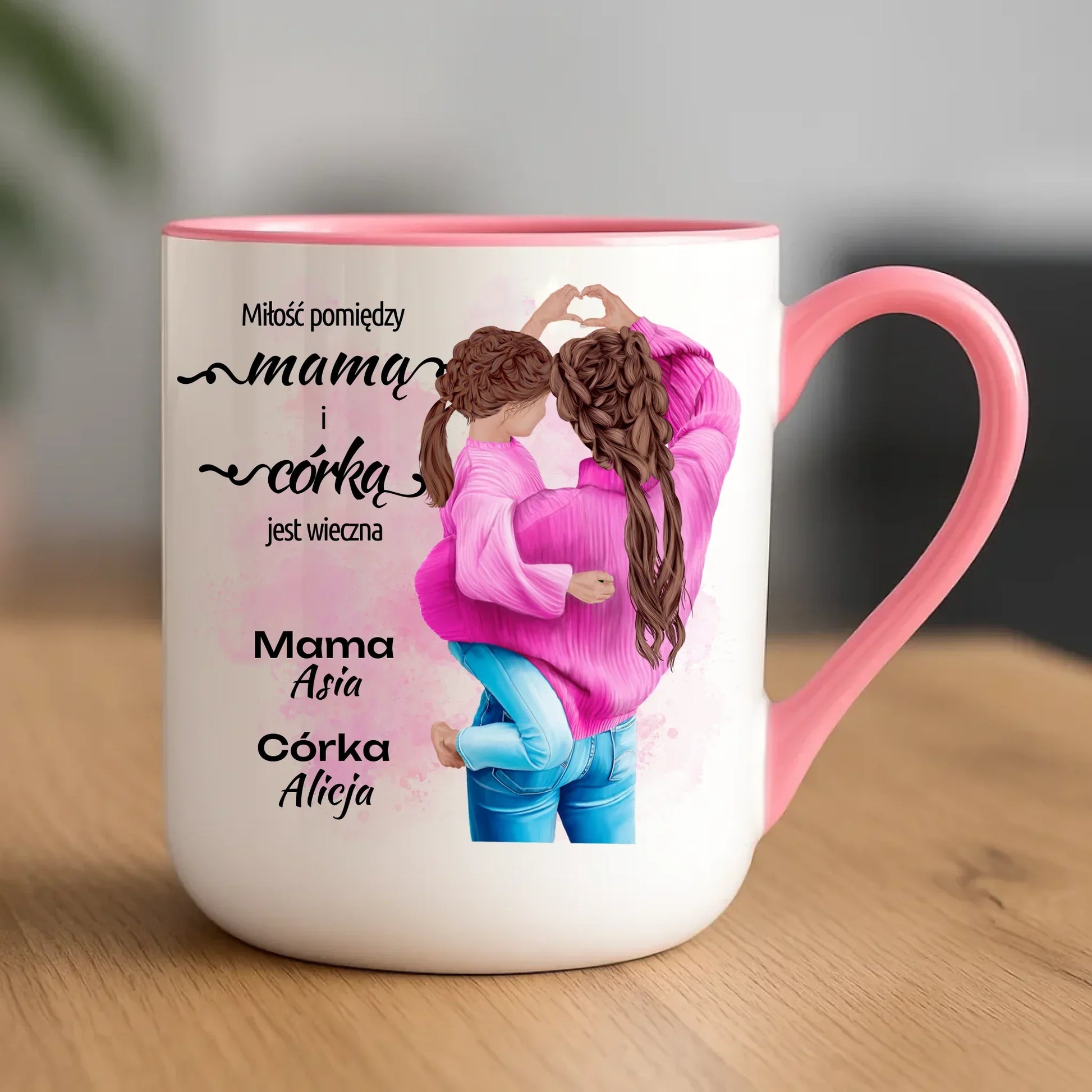 Miłość pomiędzy mamą i córką jest wieczna | Kubek elegant dla mamy DM38 - StoryCups.pl