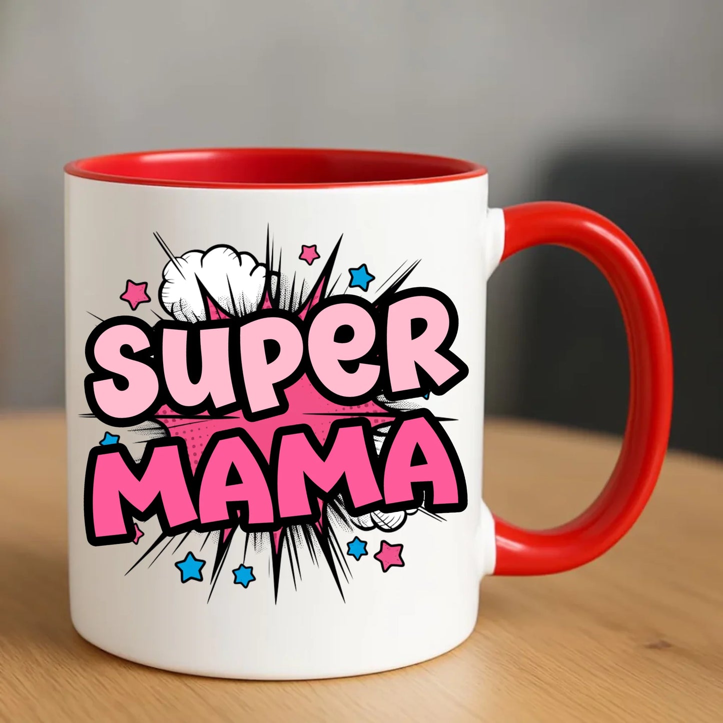 Personalizowany kubek dla mamy upominek na Dzień Mamy - czerwony
