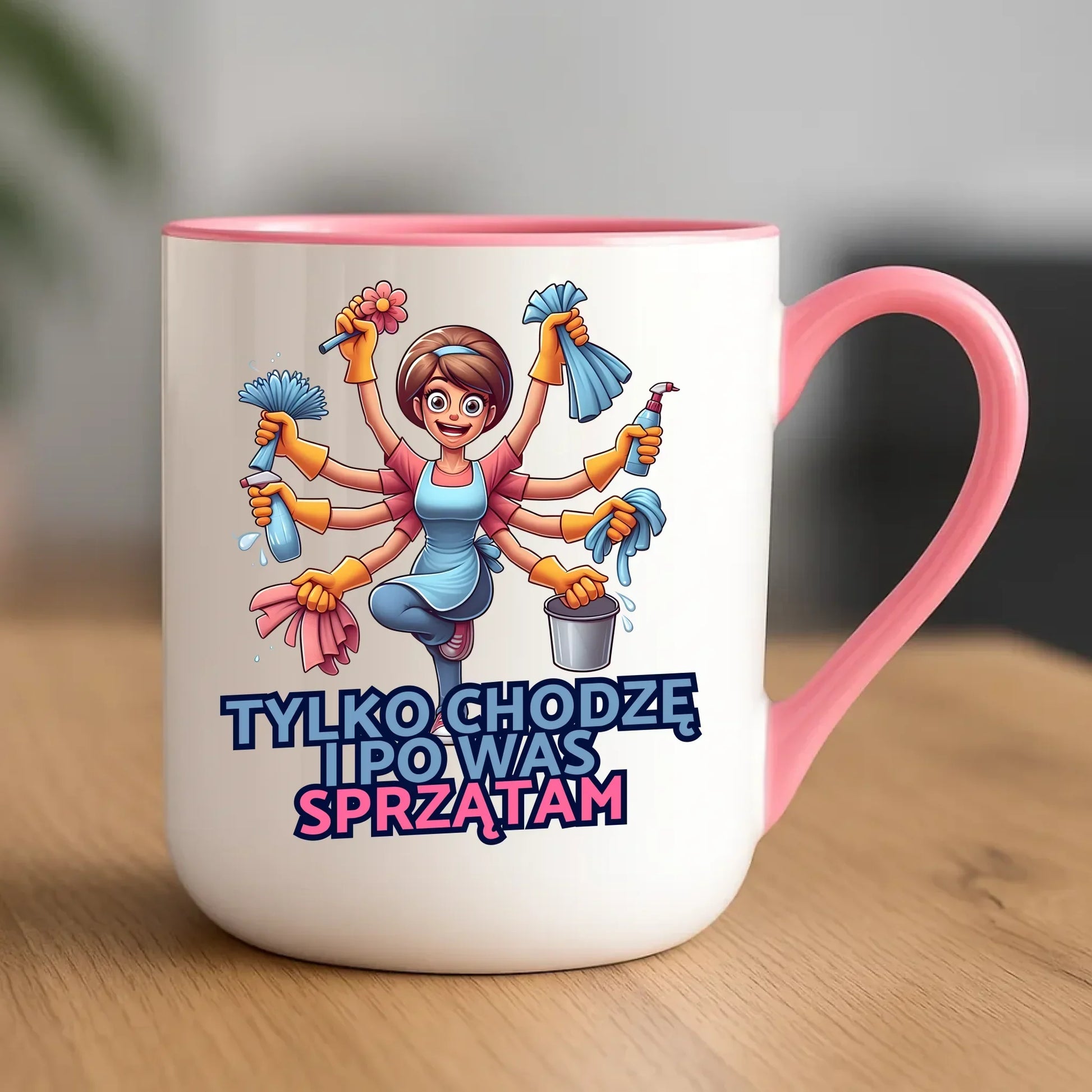 Tylko chodzę i po Was sprzątam | Kubek elegant prezent dla mamy DM42 - StoryCups.pl