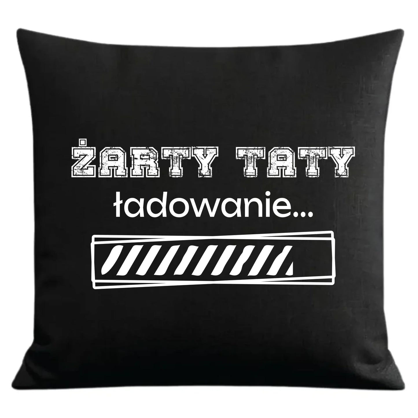Prezent dla taty czarna poduszka dekoracyjna z nadrukiem