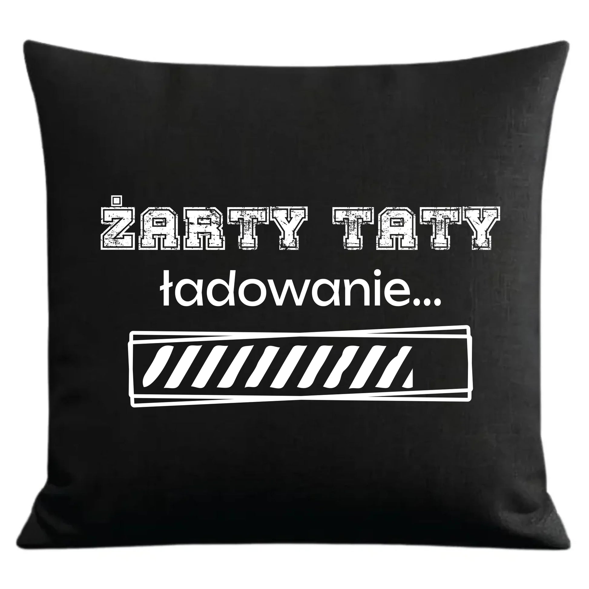 Prezent dla taty czarna poduszka dekoracyjna z nadrukiem