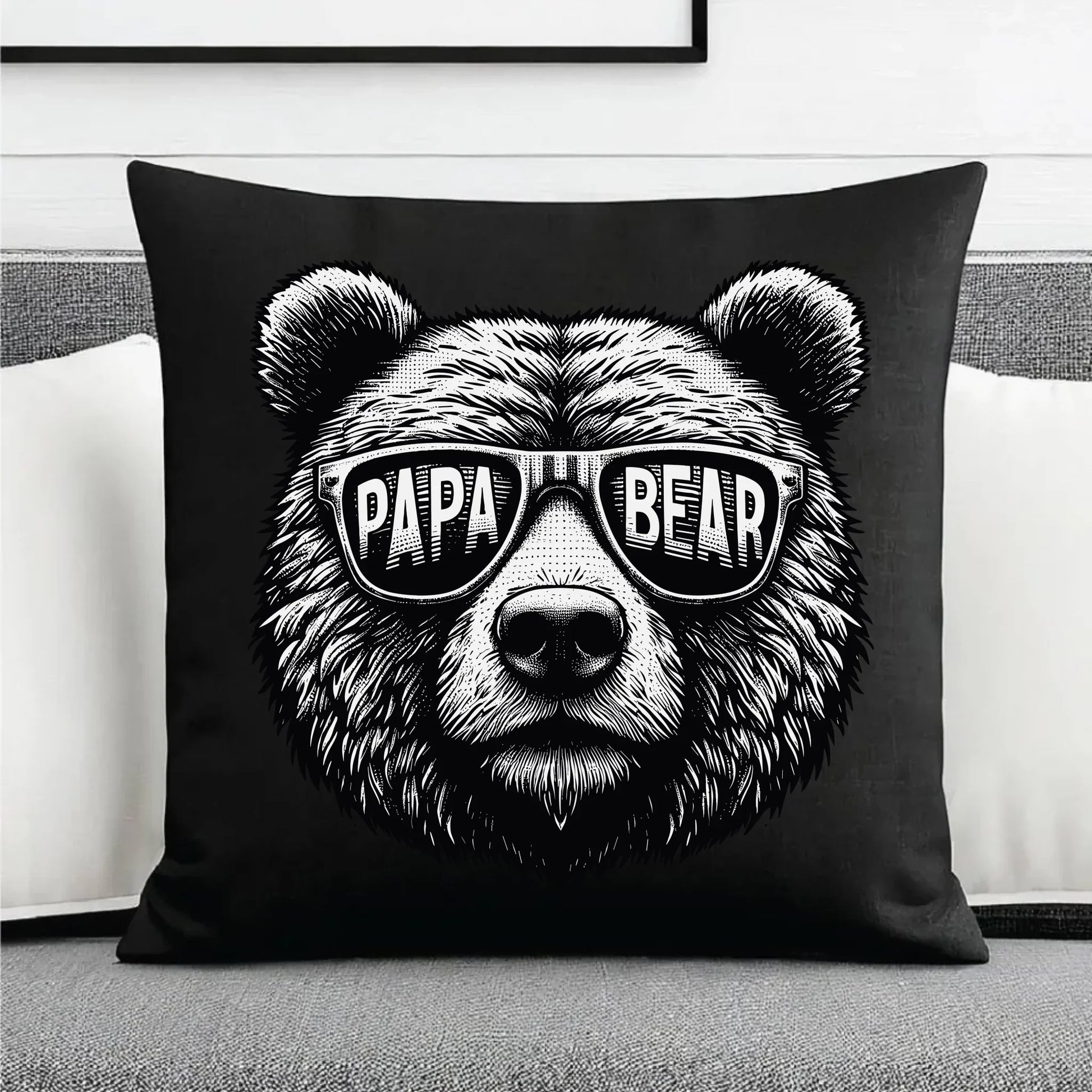 Papa bear | Poduszka dekoracyjna dla taty DT62 - StoryCups.pl