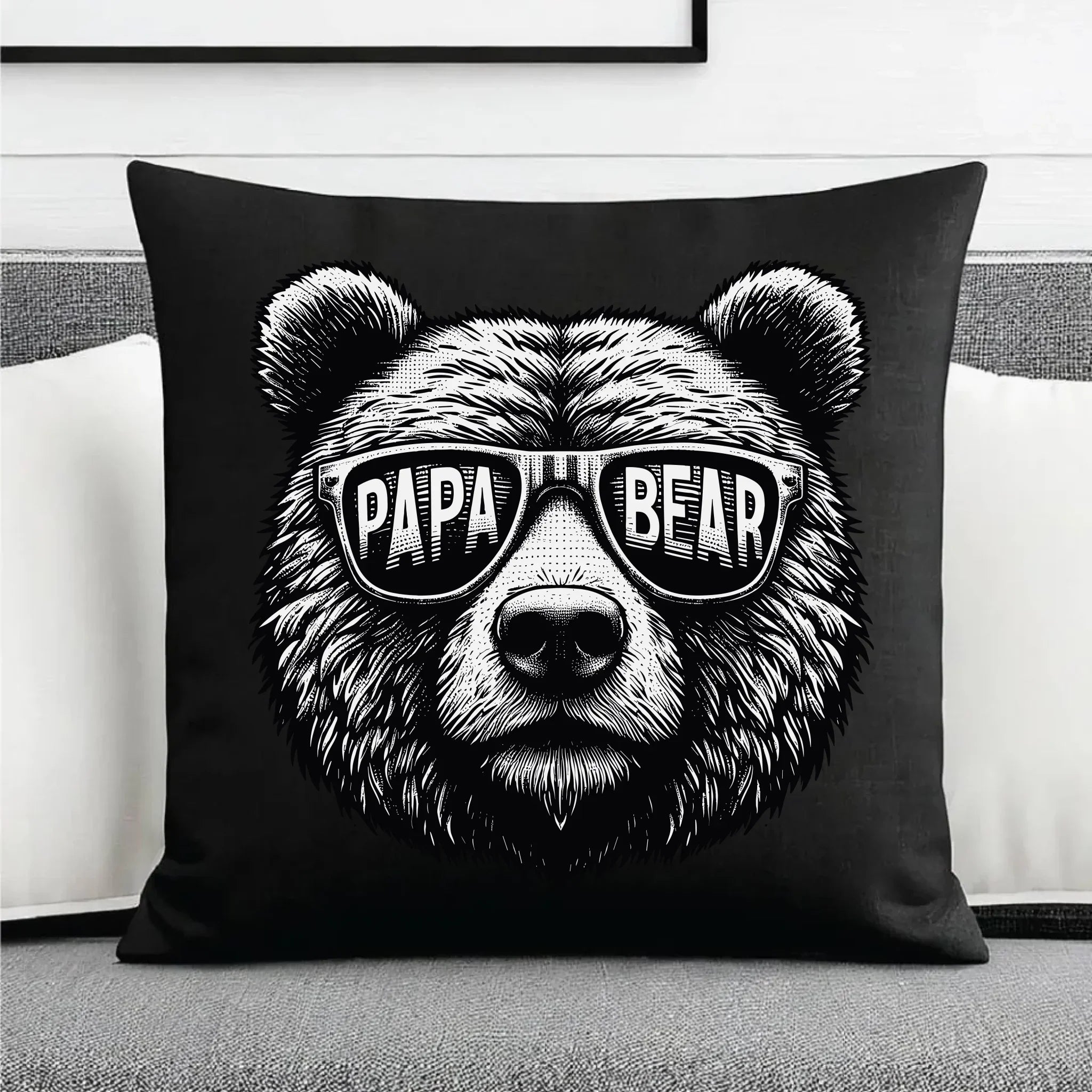 Papa bear | Poduszka dekoracyjna dla taty DT62 - StoryCups.pl