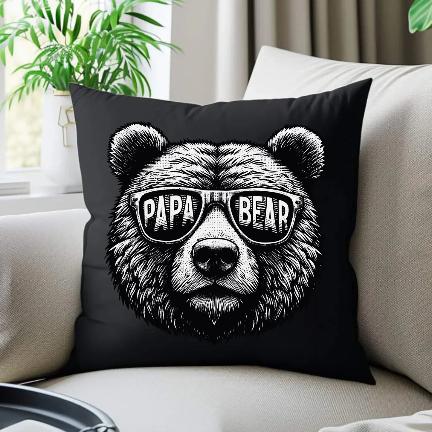 Papa bear | Poduszka dekoracyjna dla taty DT62 - StoryCups.pl