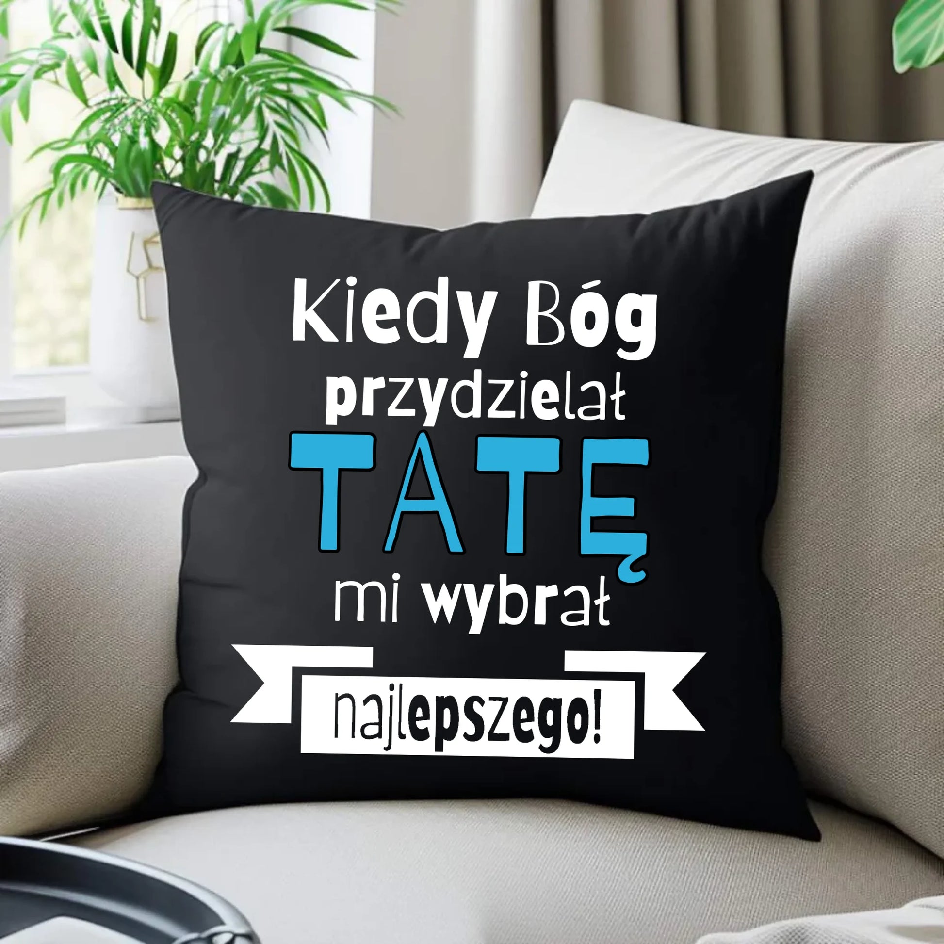 Prezent dla taty, na święta, na Dzień Ojca, urodziny - duża poduszka dekoracyjna