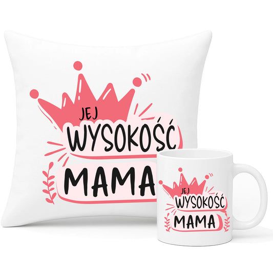 Wyjątkowy prezent dla mamy zestaw poduszka i kubek