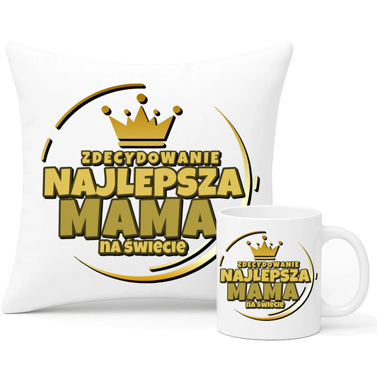 Wyjątkowy prezent dla mamy zestaw poduszka i kubek