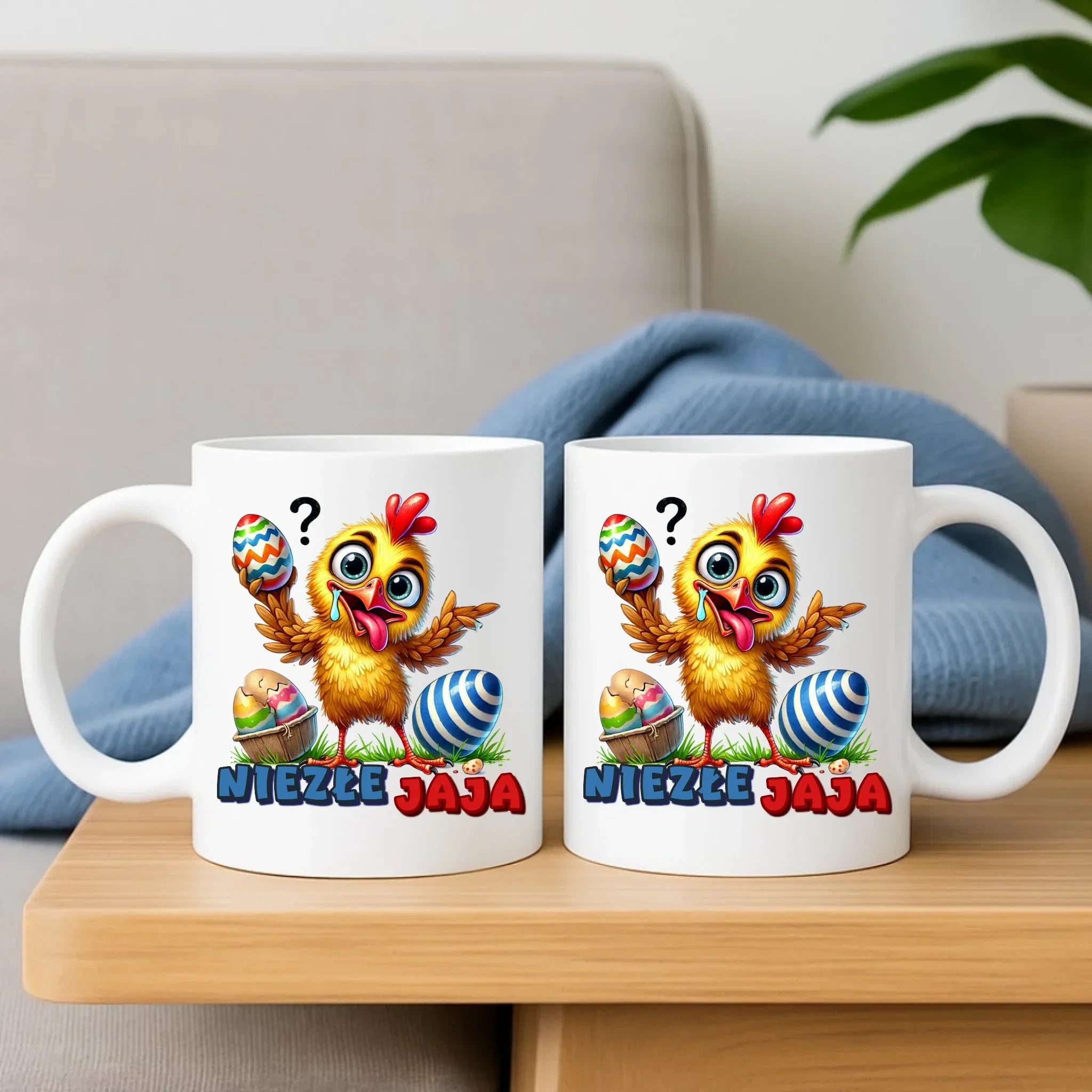 Niezłe jaja | Zestaw poduszka i kubek Wielkanocny WN28 - StoryCups.pl