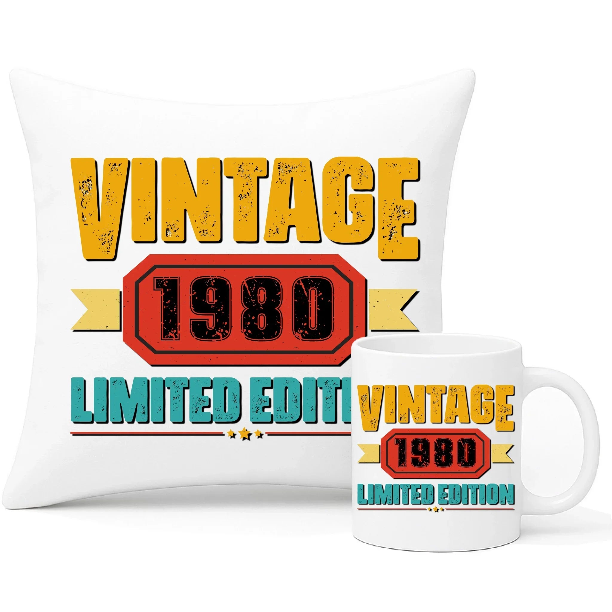Vintage Limited Edition (data) | Zestaw poduszka i kubek na urodziny U29 - StoryCups.pl