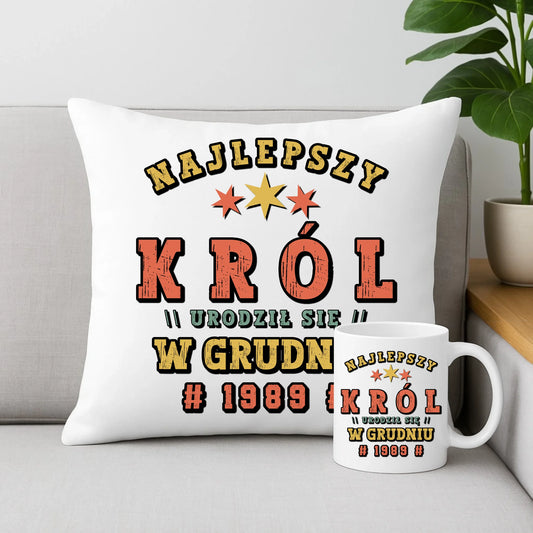 Prezent na urodziny poduszka i kubek personalizacja