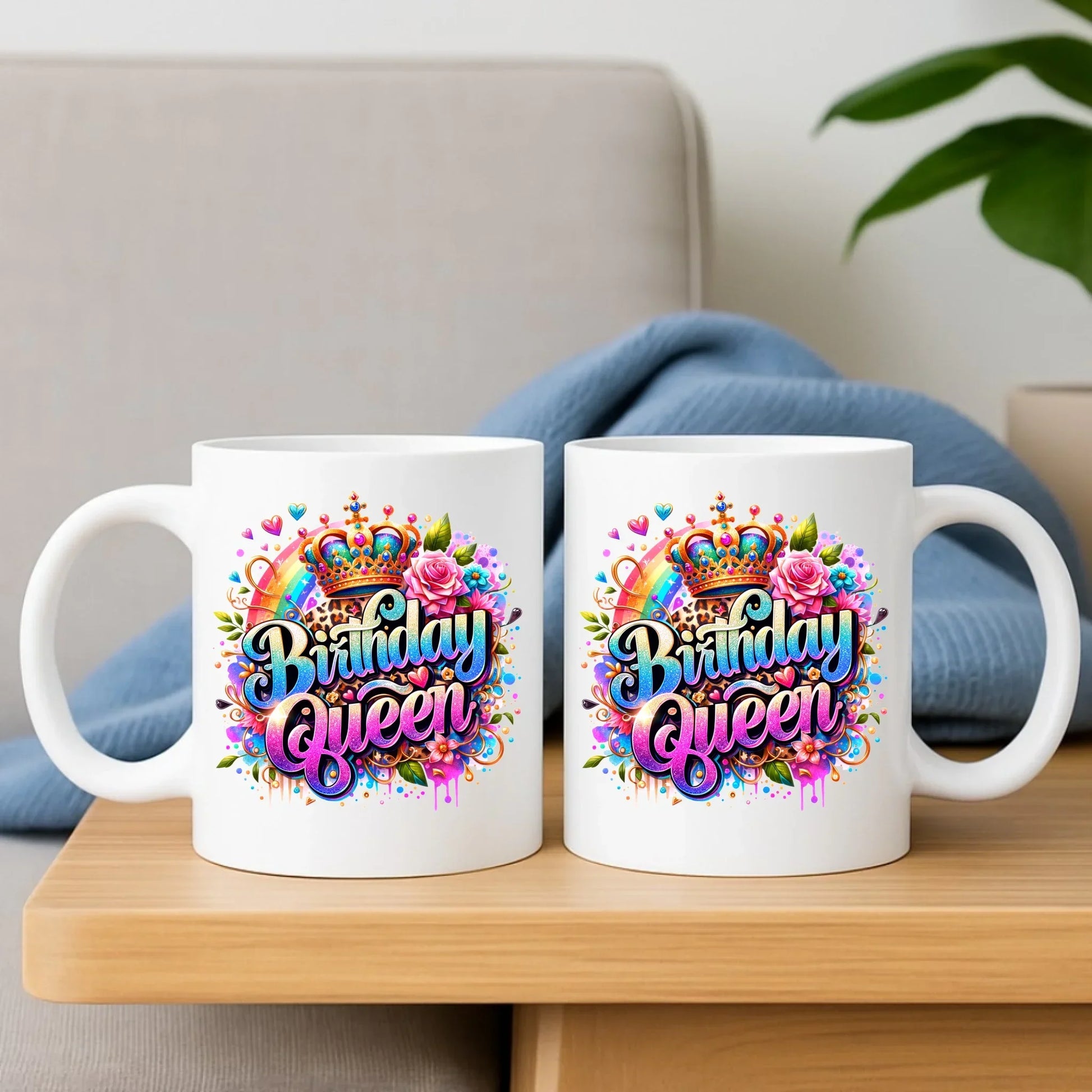Birthday Queen | Zestaw poduszka i kubek na urodziny U32 - StoryCups.pl