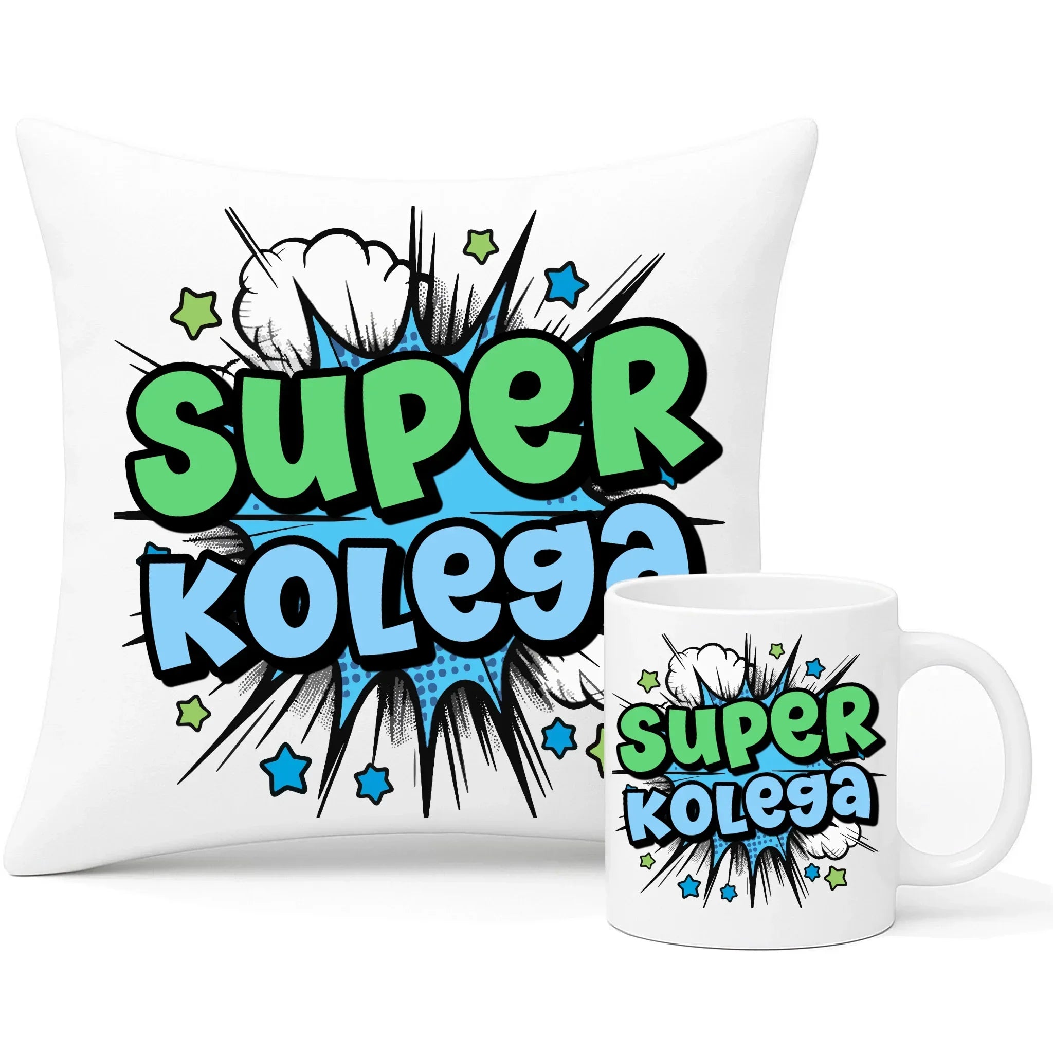 Super kolega | Zestaw poduszka i kubek dla dziecka DD20 - StoryCups.pl