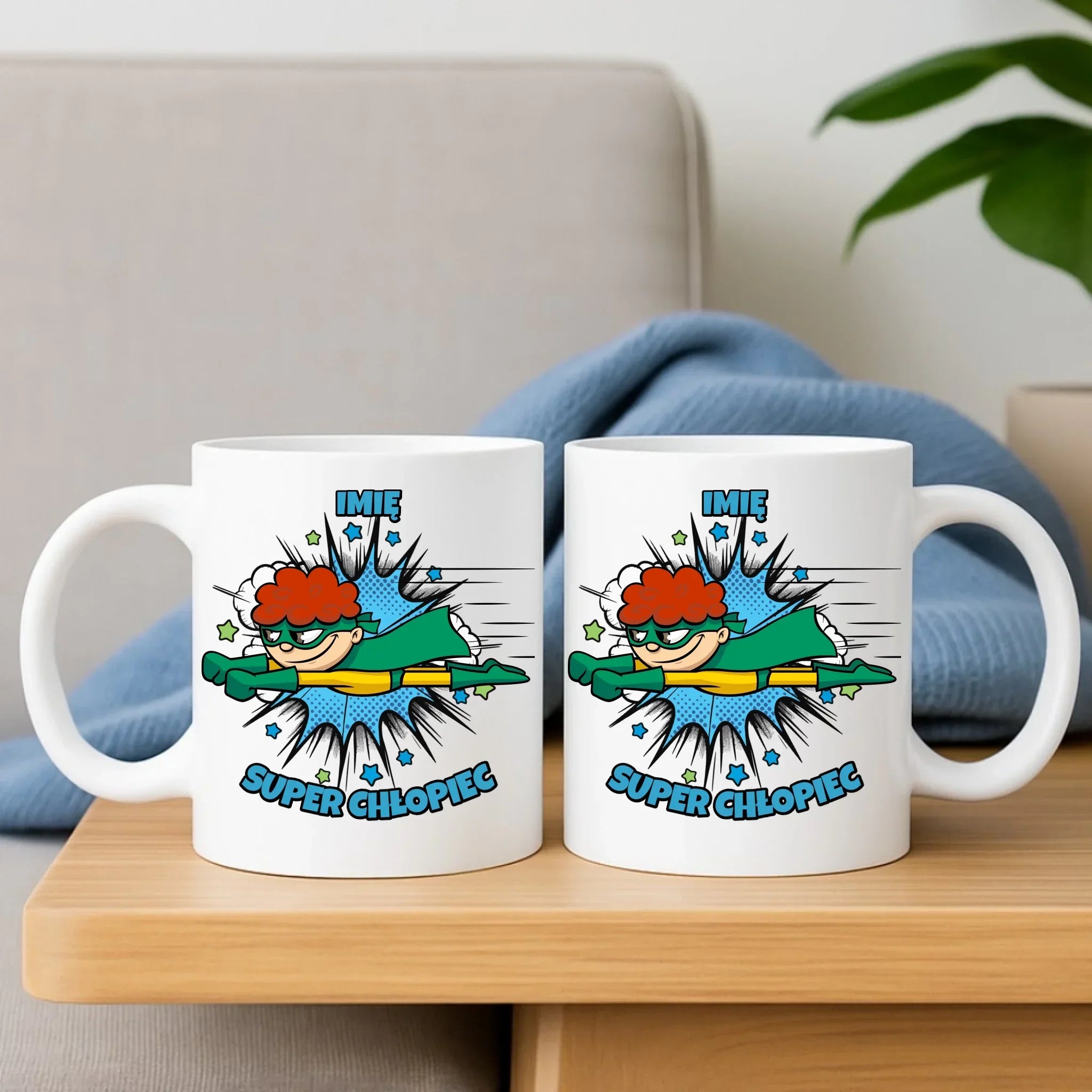 Super Chłopiec | Zestaw poduszka i kubek dla dziecka DD18 - StoryCups.pl
