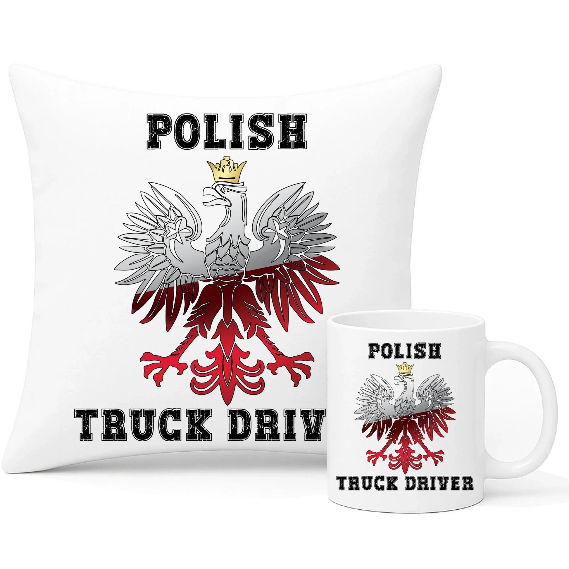Polish Truck Driver | Zestaw poduszka i kubek dla kierowcy tira ZKT06 - StoryCups.pl