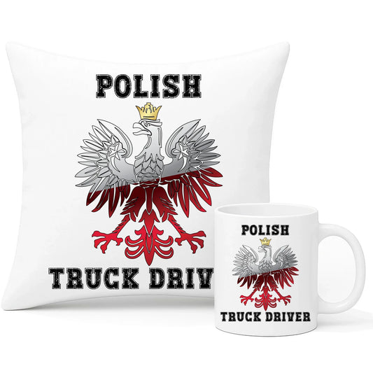 Polish Truck Driver | Zestaw poduszka i kubek dla kierowcy tira ZKT06 - StoryCups.pl