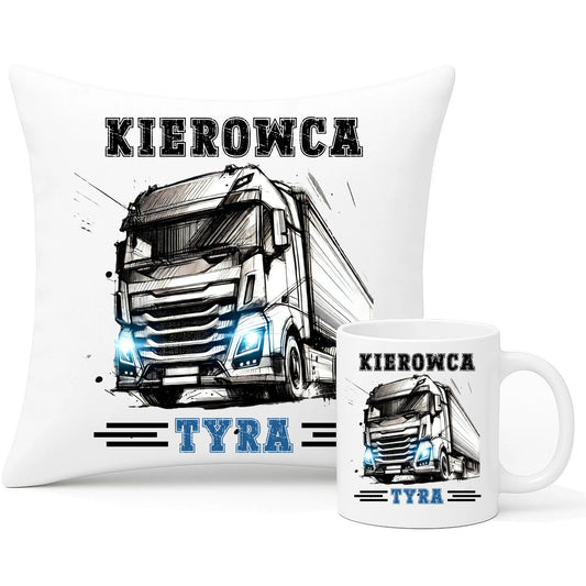 Prezent dla kierowcy zawodowego poduszka i kubek
