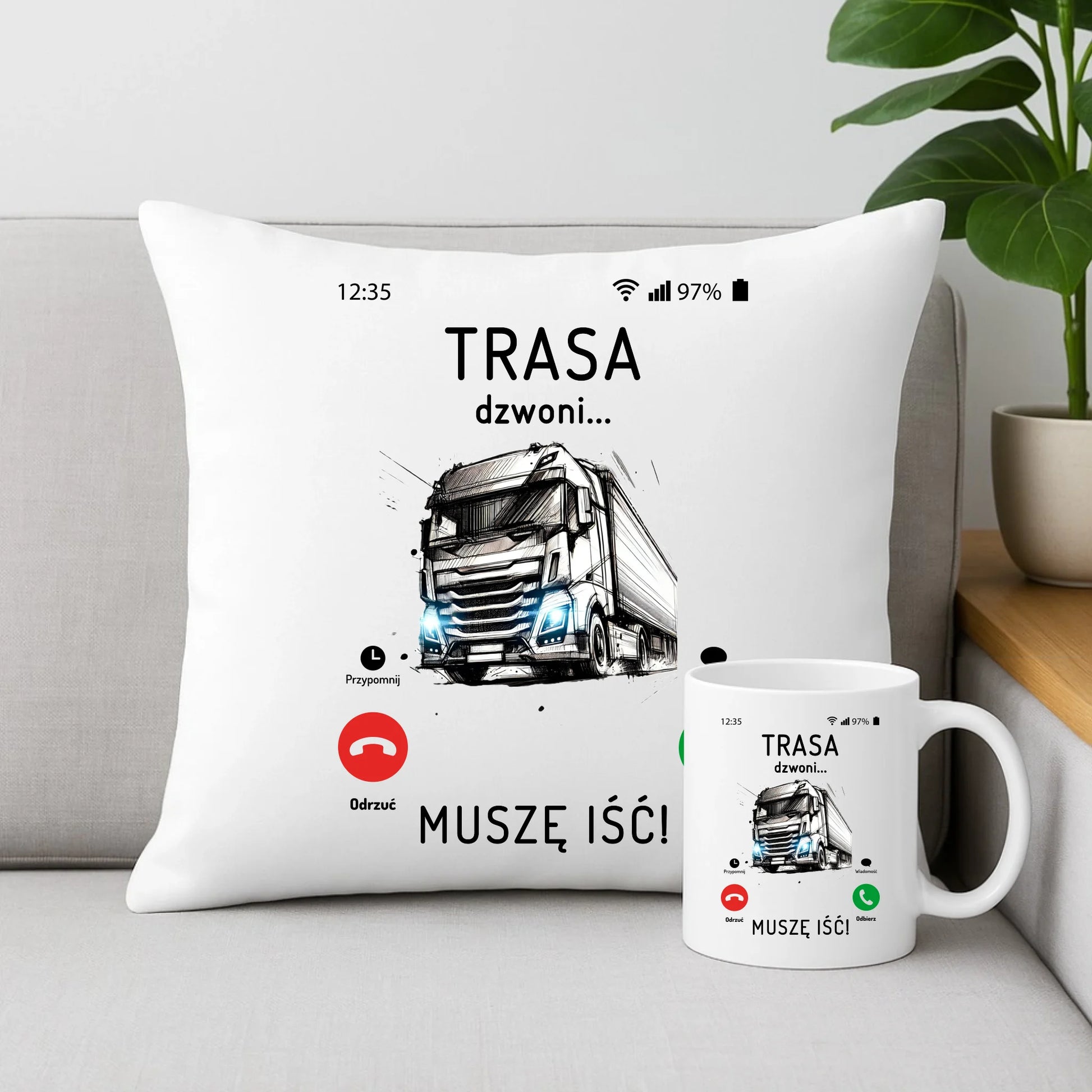 Poduszka i kubek dla kierowcy zawodowego tira tir tirowca prezent