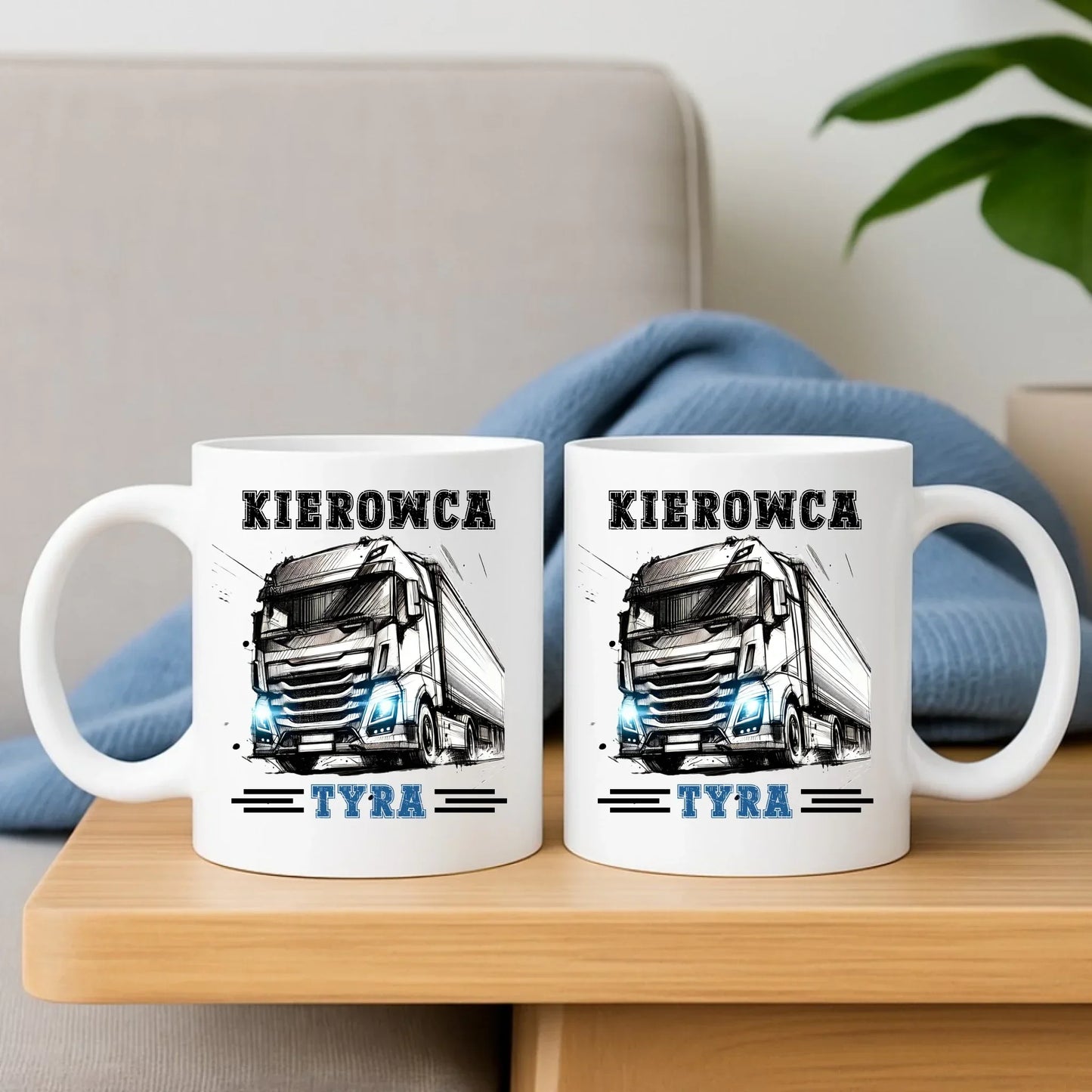 Kierowca tyra | Zestaw poduszka i kubek dla kierowcy tira ZKT07 - StoryCups.pl