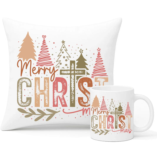 Merry Christmas | Świąteczny zestaw poduszka i kubek na Boże Narodzenie BN01 - StoryCups.pl