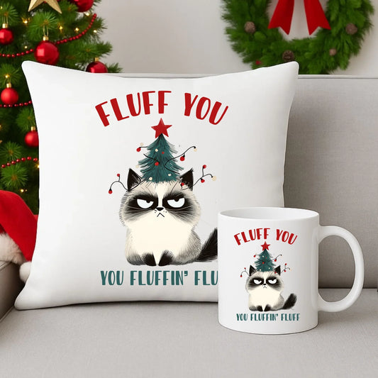 Fluff You | Świąteczny zestaw poduszka i kubek BN10 - StoryCups.pl