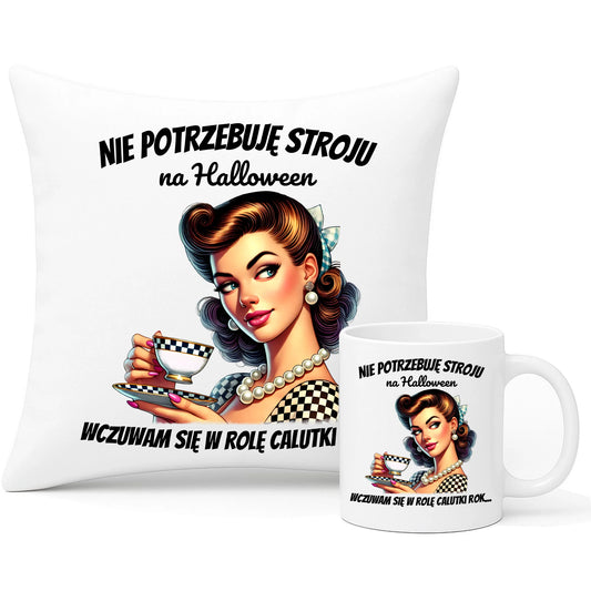 Zestaw na prezent poduszka i kubek z nadrukiem
