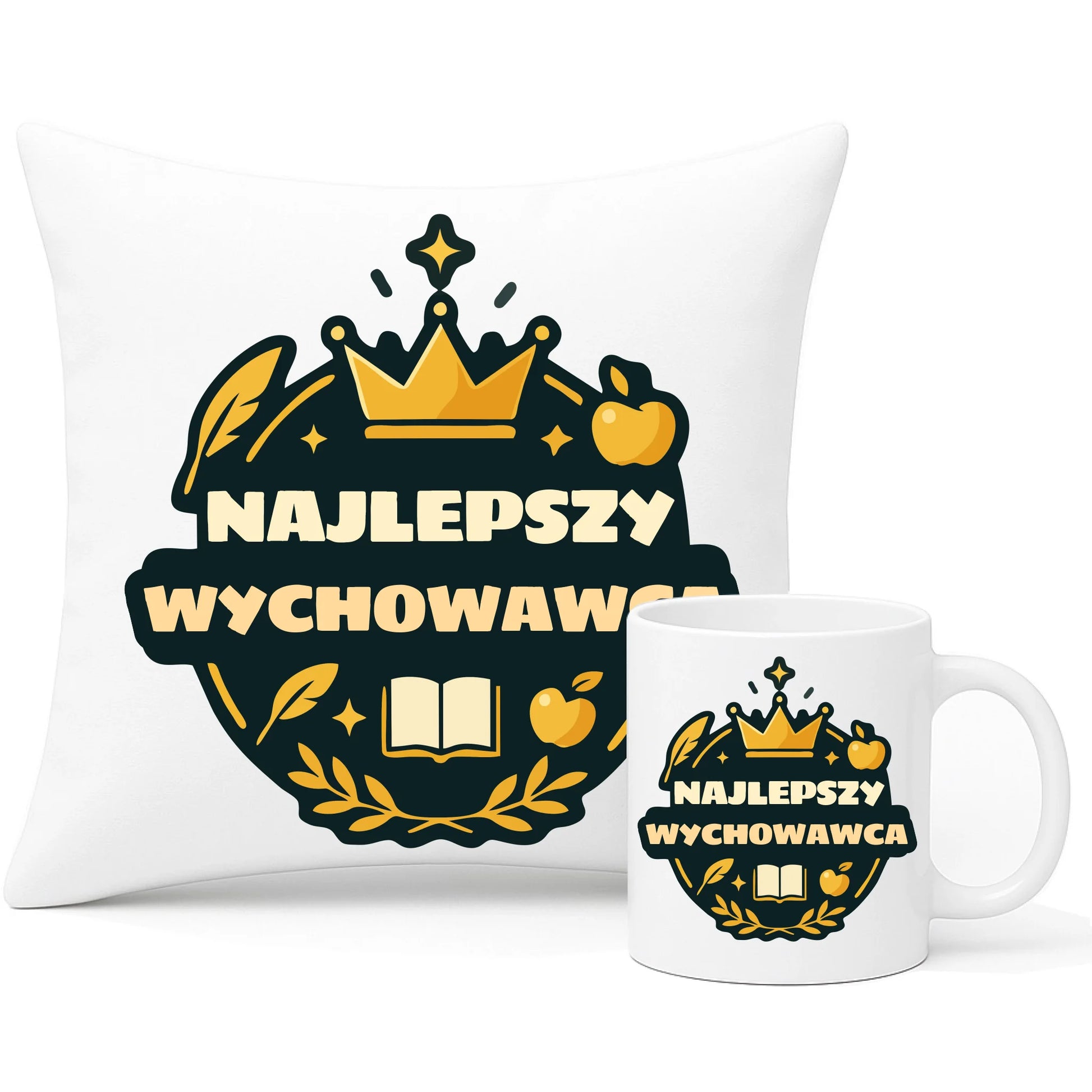 Zestaw na prezent poduszka i kubek z nadrukiem