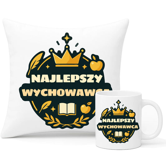 Zestaw na prezent poduszka i kubek z nadrukiem