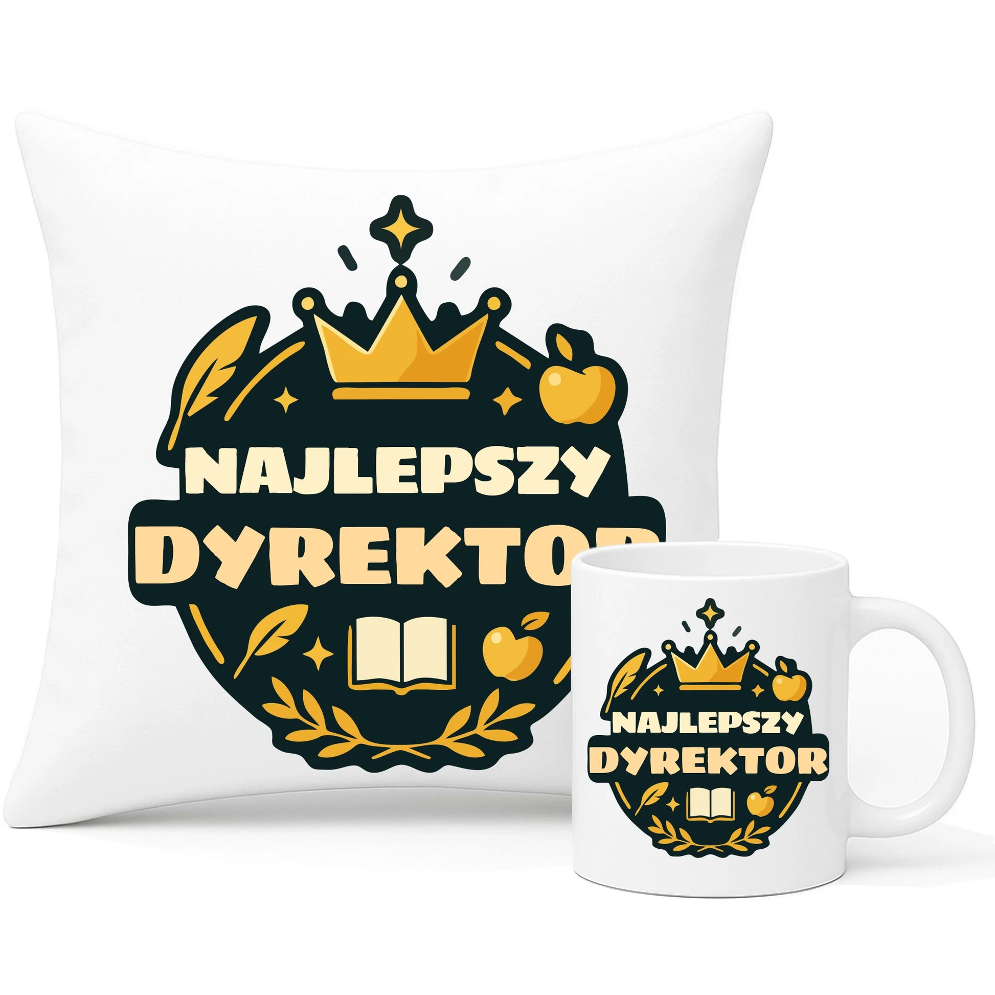 Zestaw prezentowy dla nauczyciela poduszka i kubek