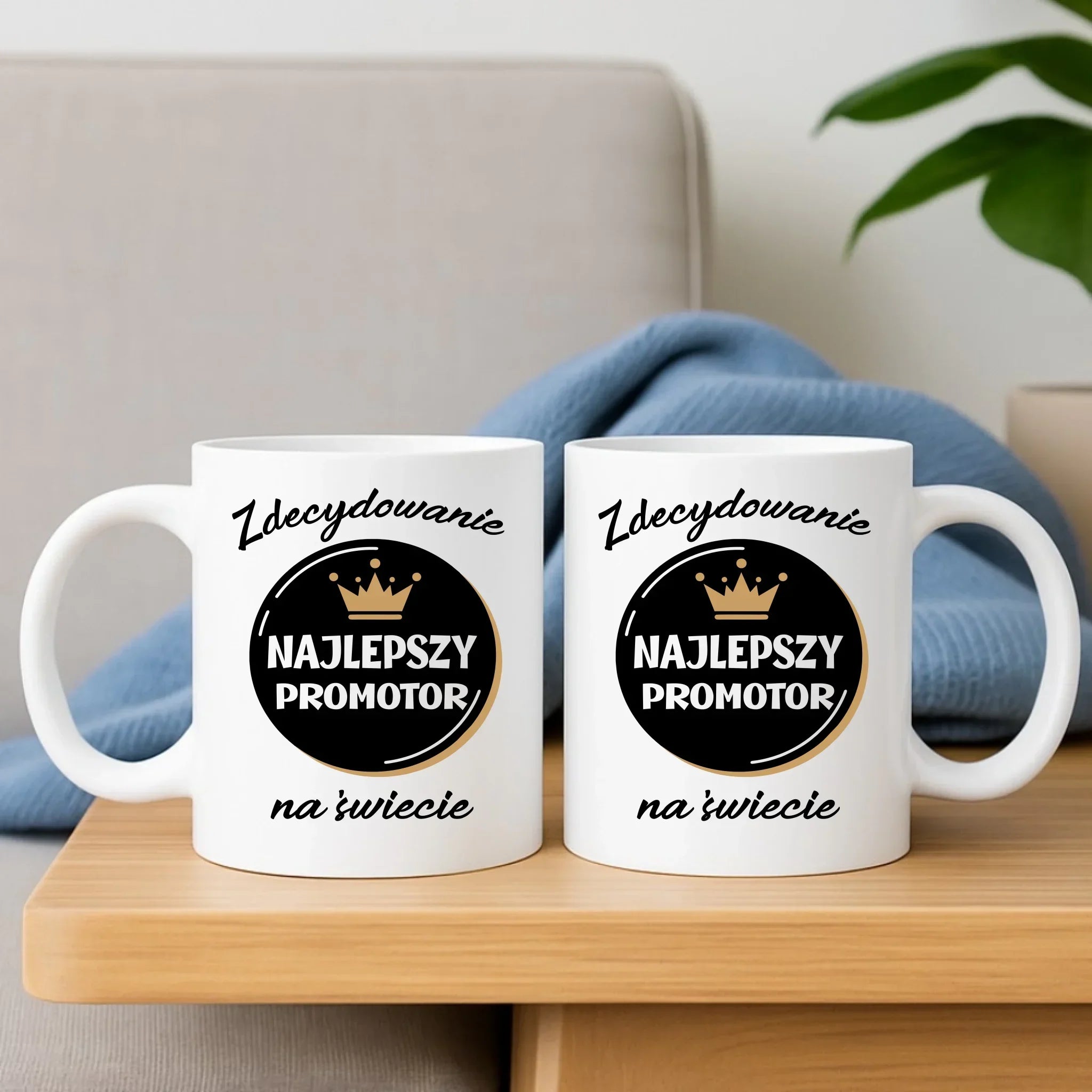 Najlepszy promotor | Zestaw poduszka i kubek prezent dla promotora N67 - StoryCups.pl