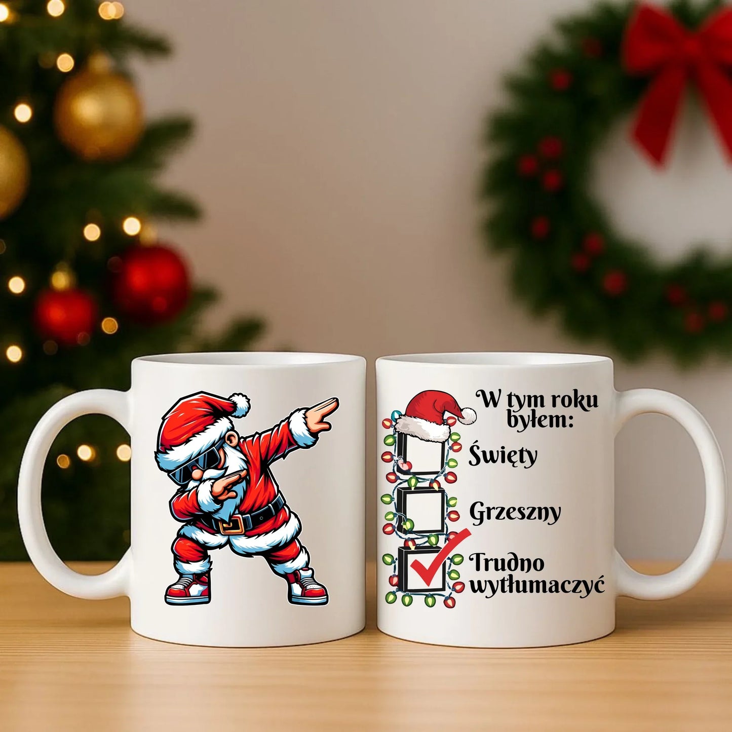 Trudno wytłumaczyć | Świąteczny zestaw poduszka i kubek BN134 - StoryCups.pl