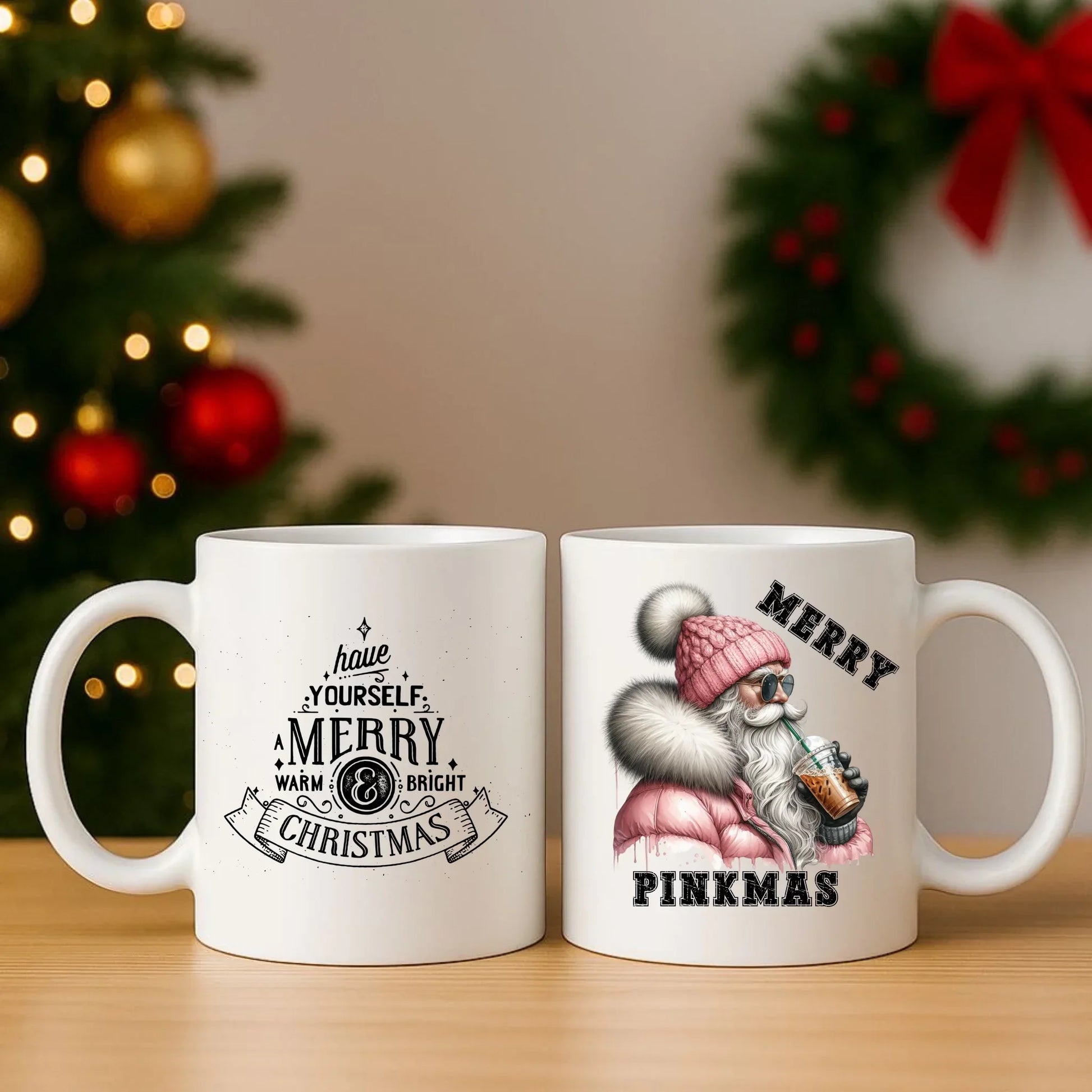 Merry pinkmas | Zestaw poduszka i kubek na święta BN117 - StoryCups.pl