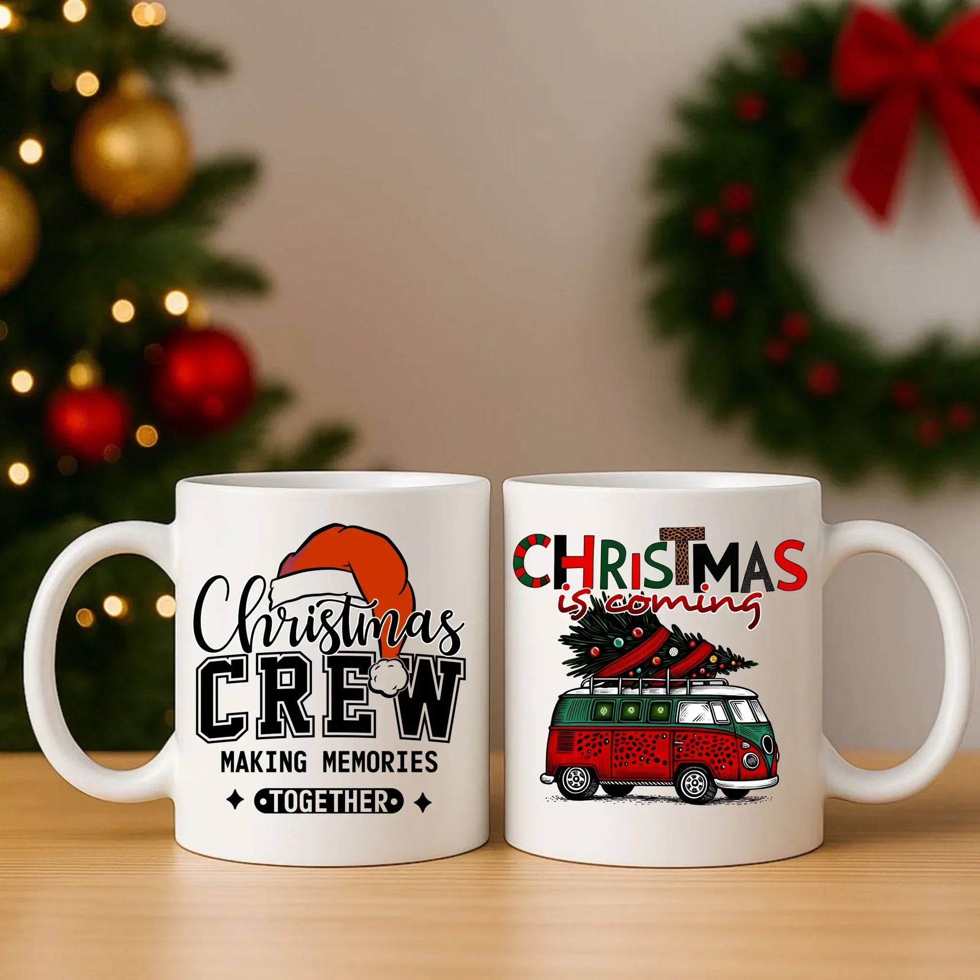 Christmas is coming | Świąteczny zestaw poduszka i kubek BN42 - StoryCups.pl