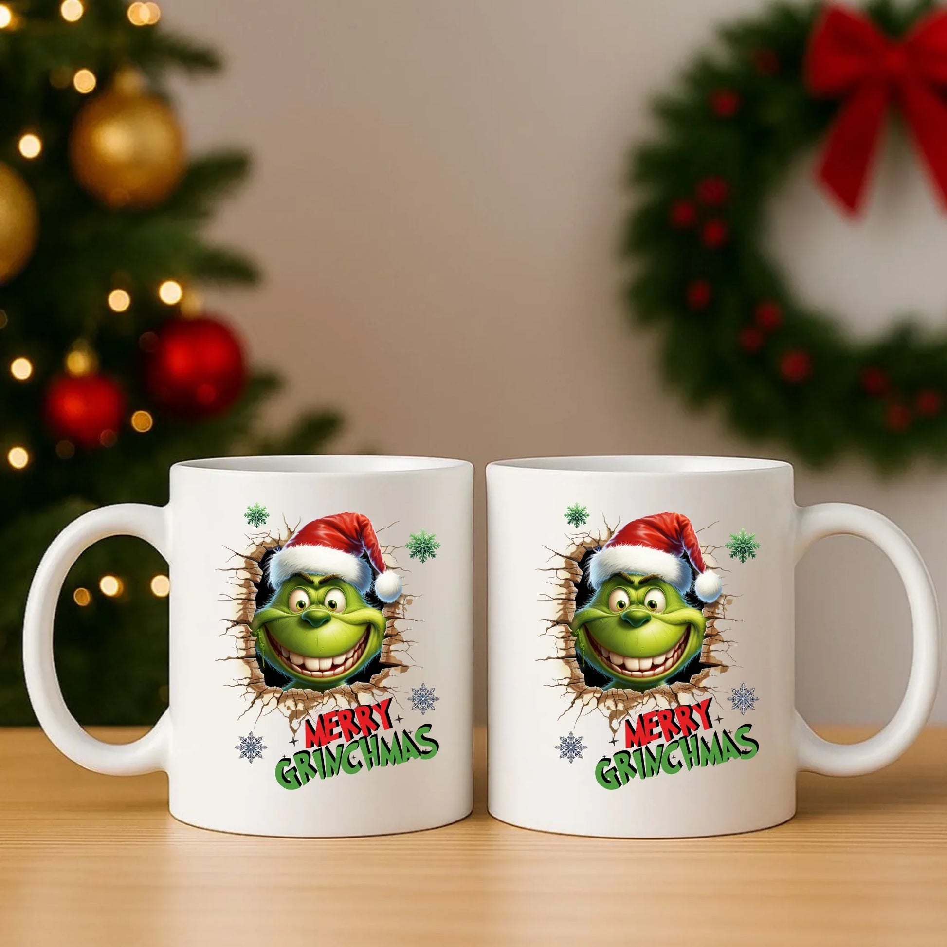Merry Grinchmas | Świąteczny zestaw poduszka i kubek BN113 - StoryCups.pl