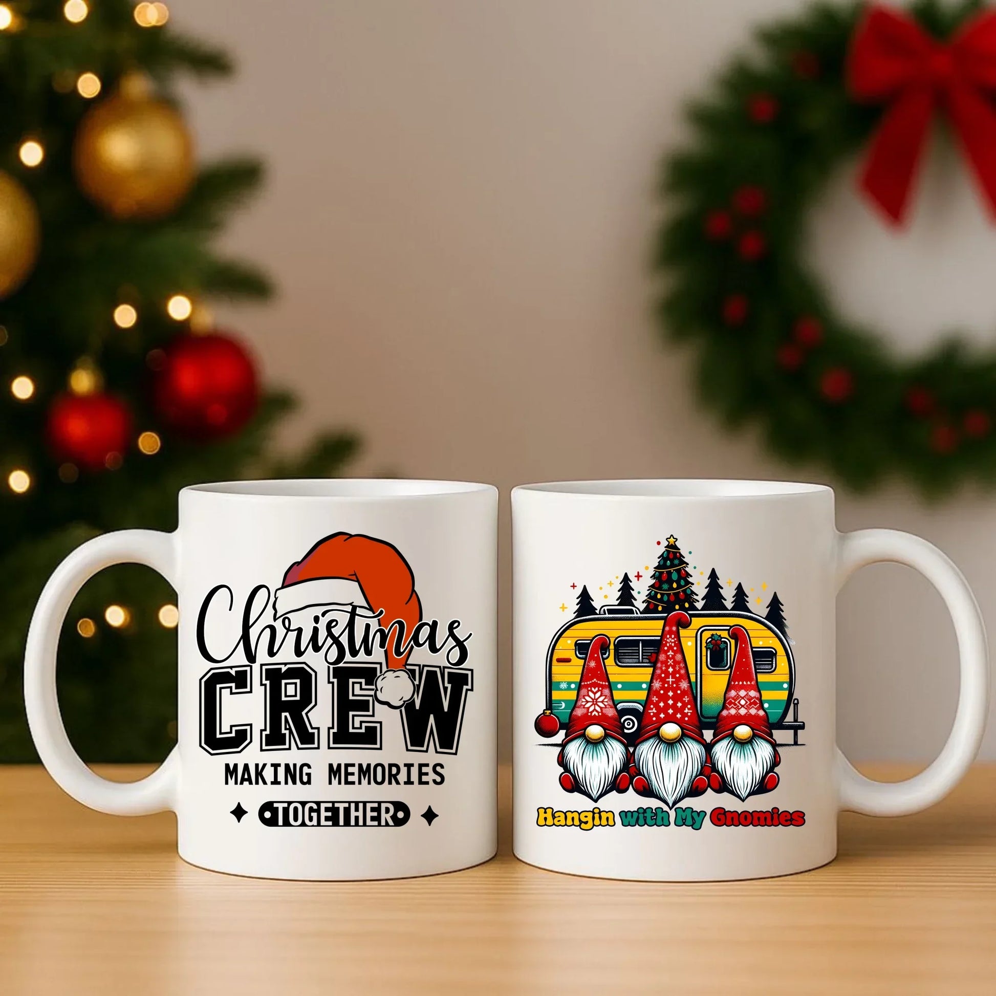 Święta z gnomami | Świąteczny zestaw poduszka i kubek BN41 - StoryCups.pl