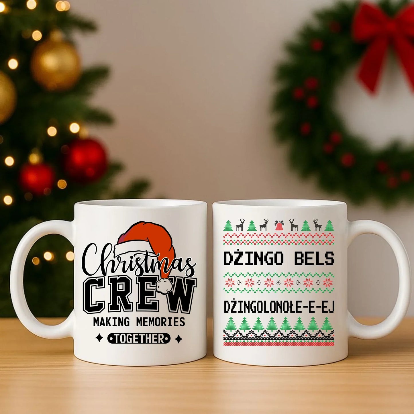Dżingo bels | Świąteczny zestaw poduszka i kubek BN11 - StoryCups.pl