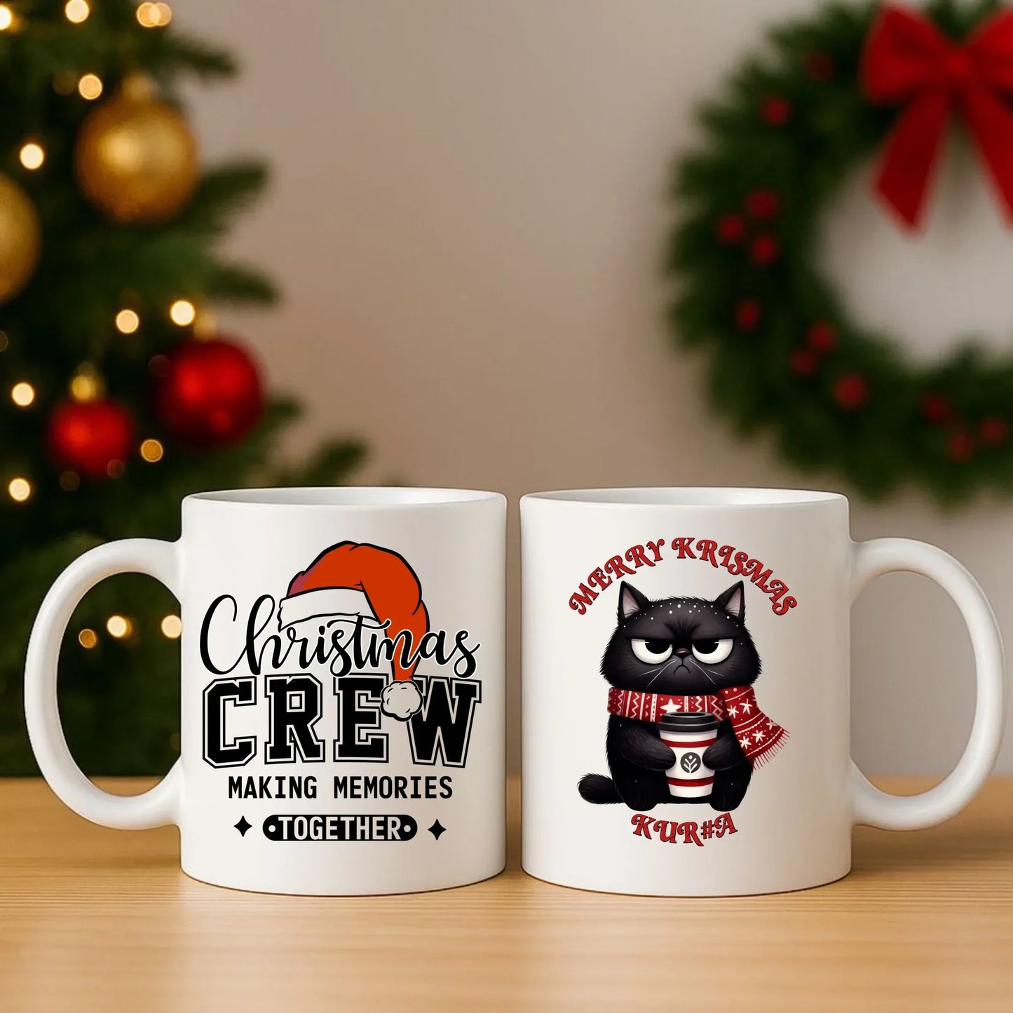 Merry krismas | Świąteczny zestaw poduszka i kubek BN34 - StoryCups.pl
